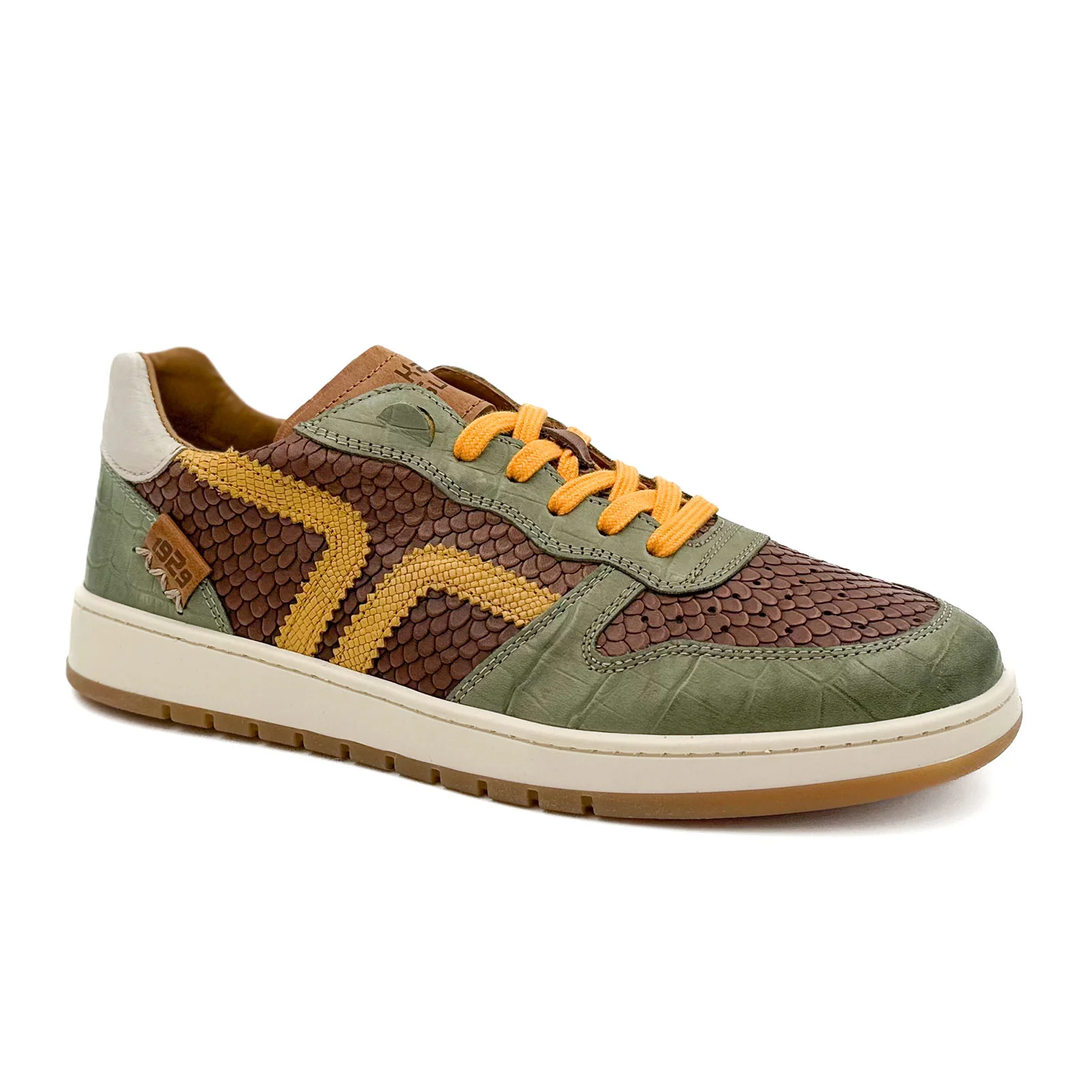 Kamo-Gutsu CAMPO 048 Sneaker (Men) - Jade/Dark Brown - Image 3
