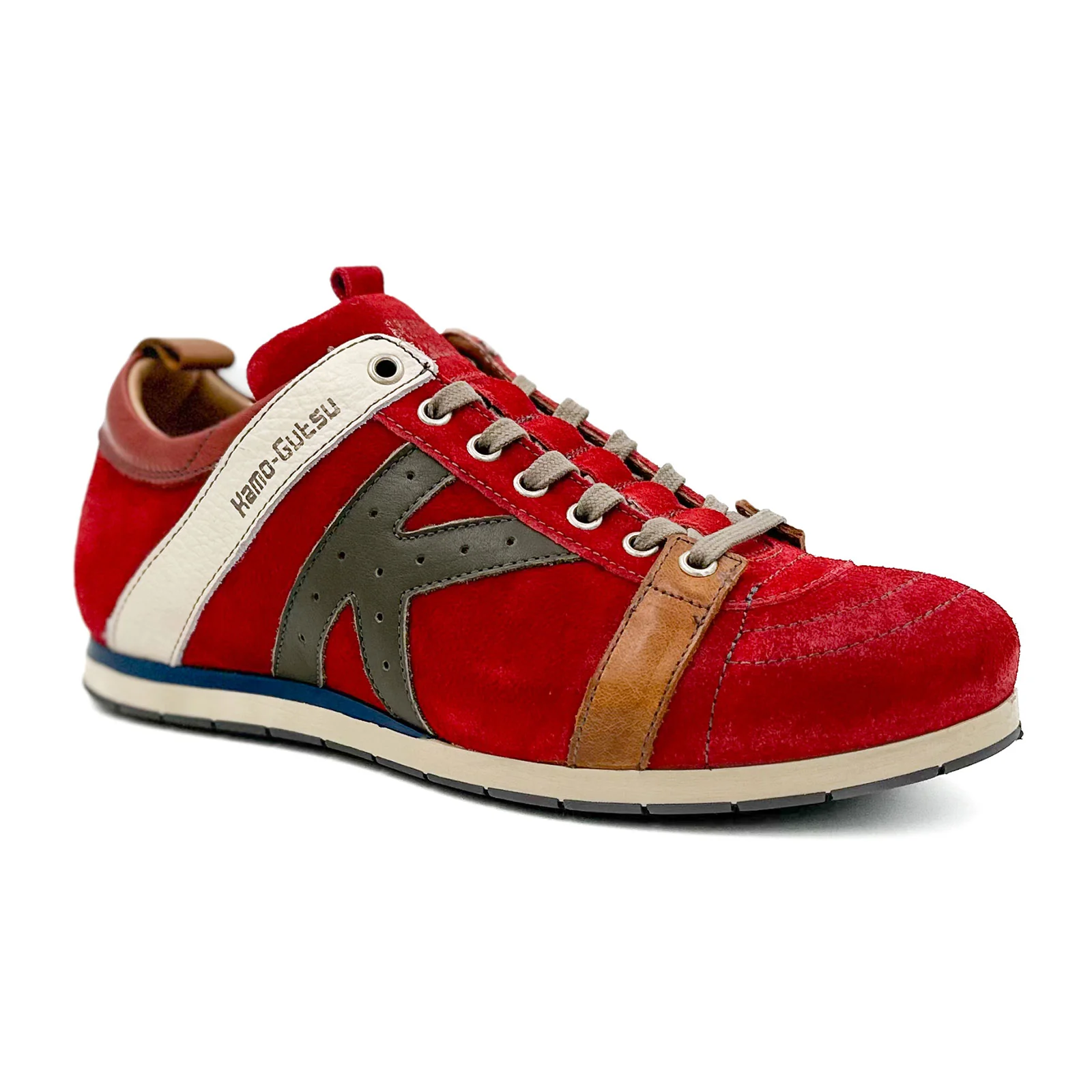 Kamo-Gutsu TIFO 042 Low Sneaker (Men) - Rosso Oil/Cactus - Image 3