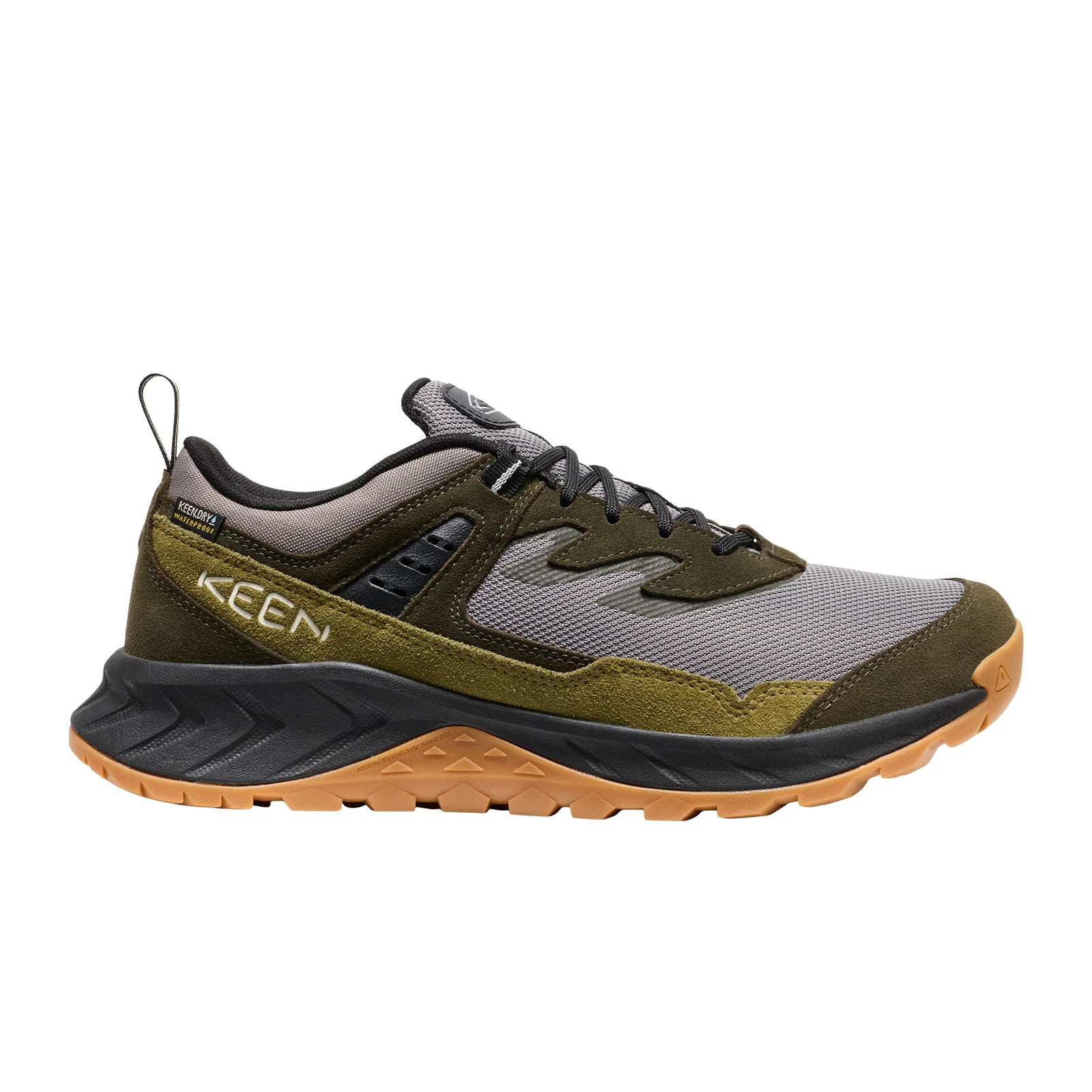 Keen Hightrail Waterproof Hiking Shoe (Men) - Steel Grey/Forest Night