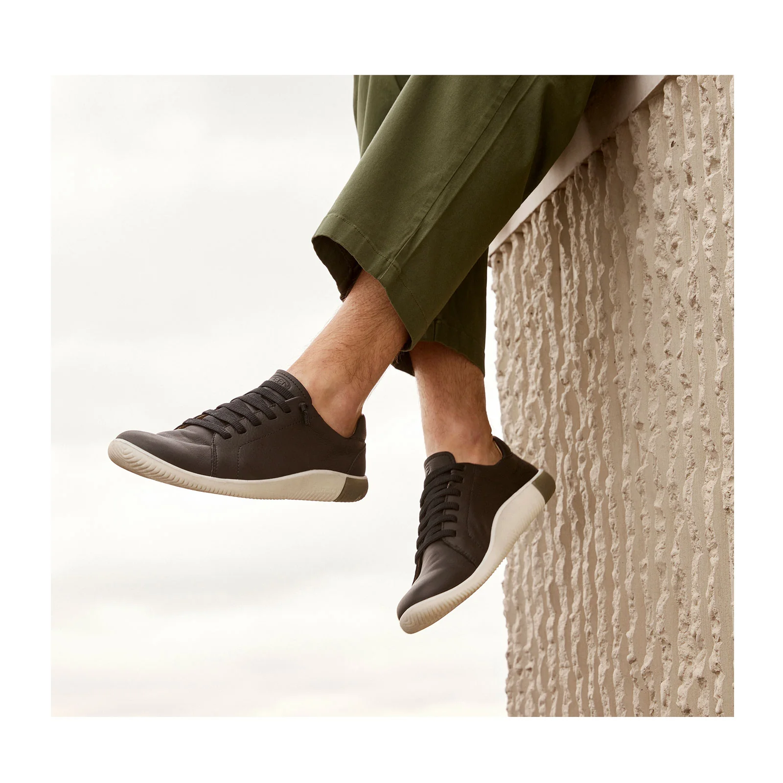 Keen KNX Lace Sneaker (Men) - Black/Star White - Image 5
