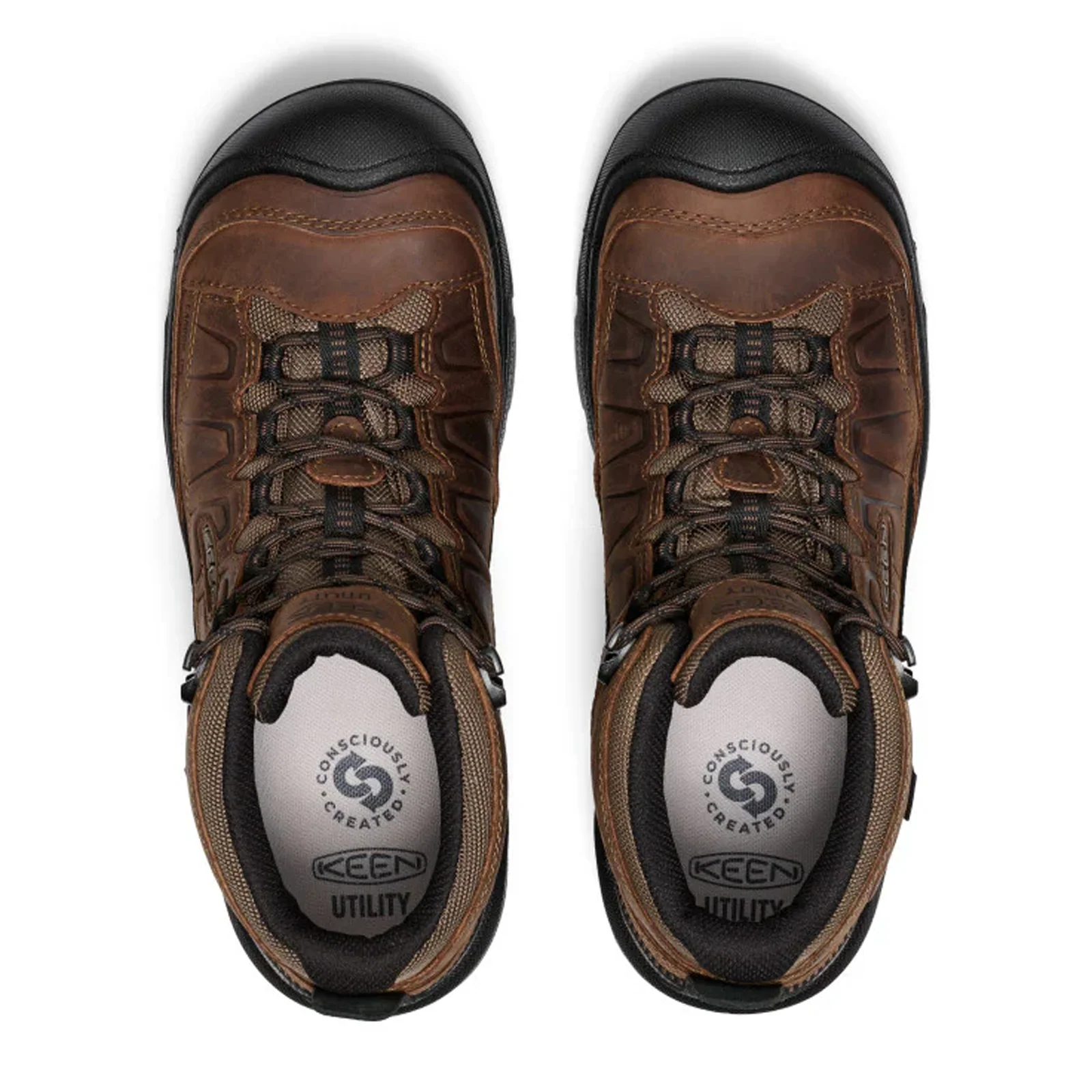 Keen Utility Targhee IV Mid Waterproof Carbon Toe Work Boot (Men) - Dark Earth/Black - Image 5