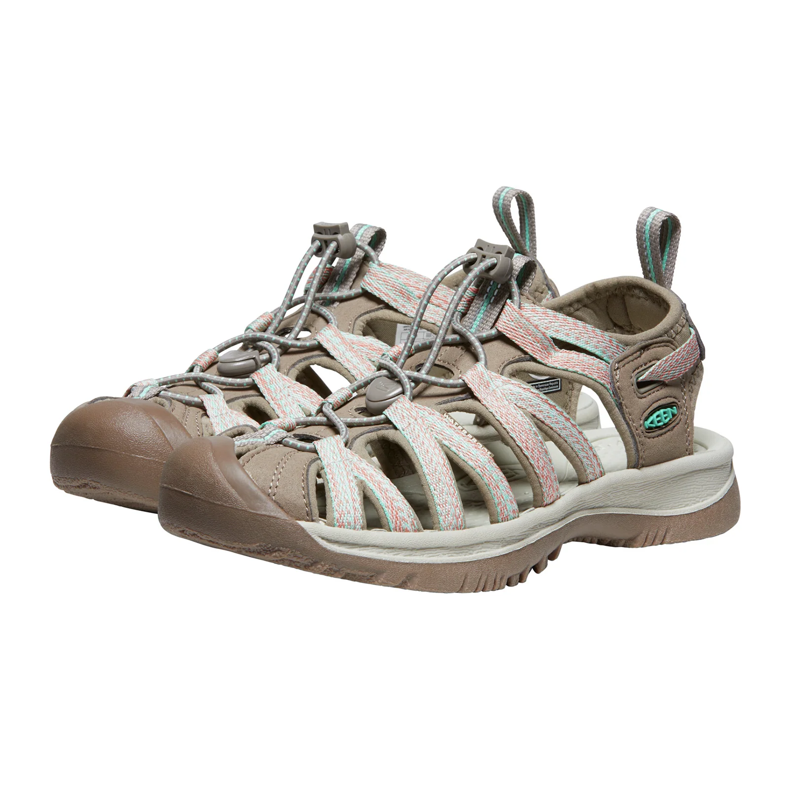 Keen Whisper Active Sandal (Women) - Taupe/Coral - Image 3