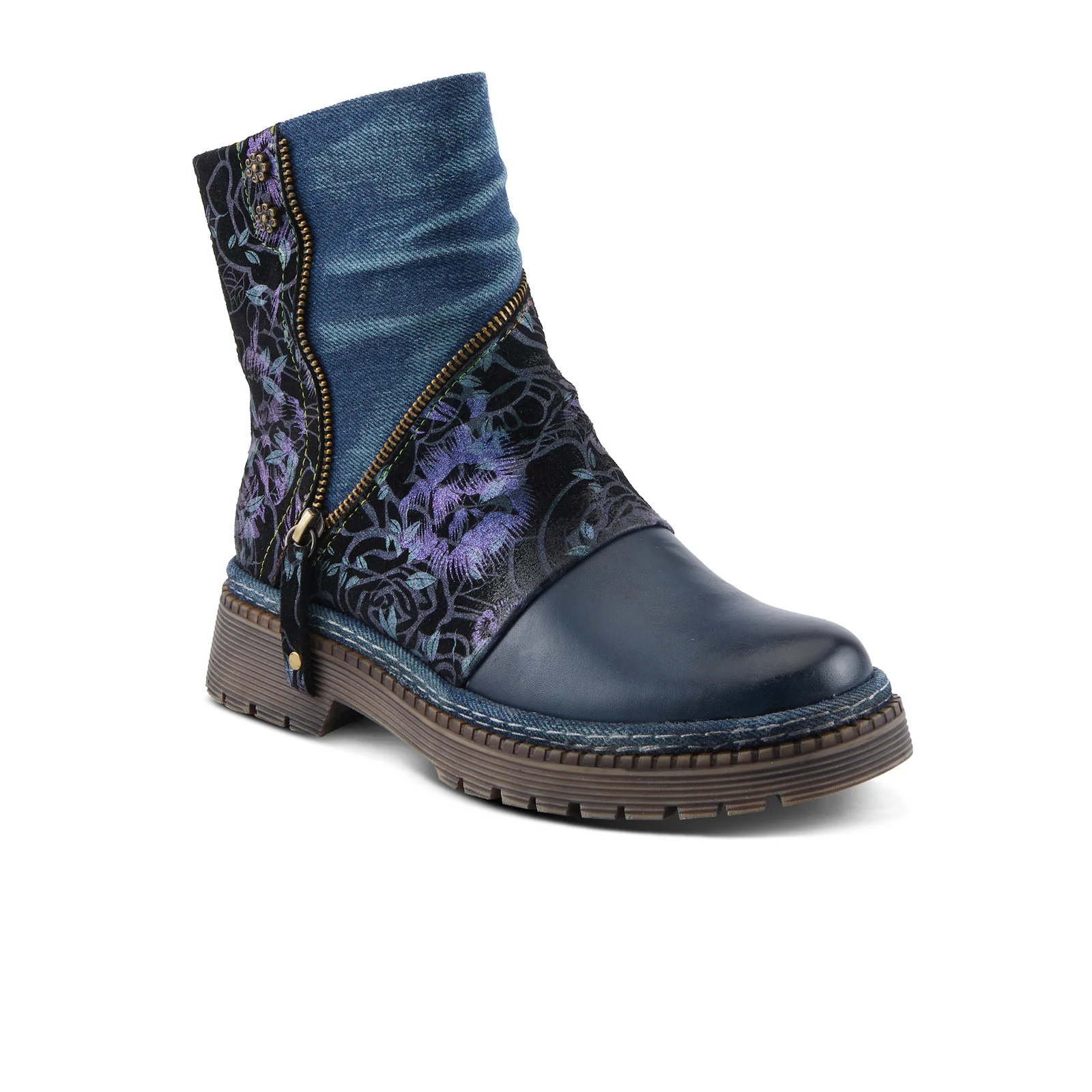 L'Artiste Avrilrose Ankle Boot (Women) - Navy Multi - Image 3