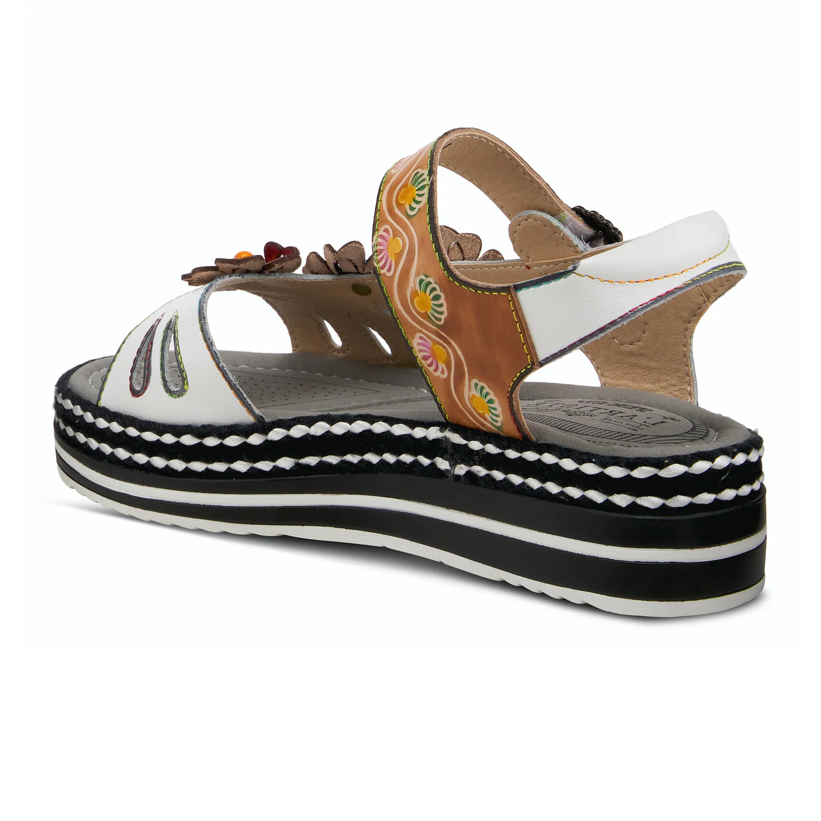 L'Artiste Laga Platform Sandal (Women) - White Multi - Image 3