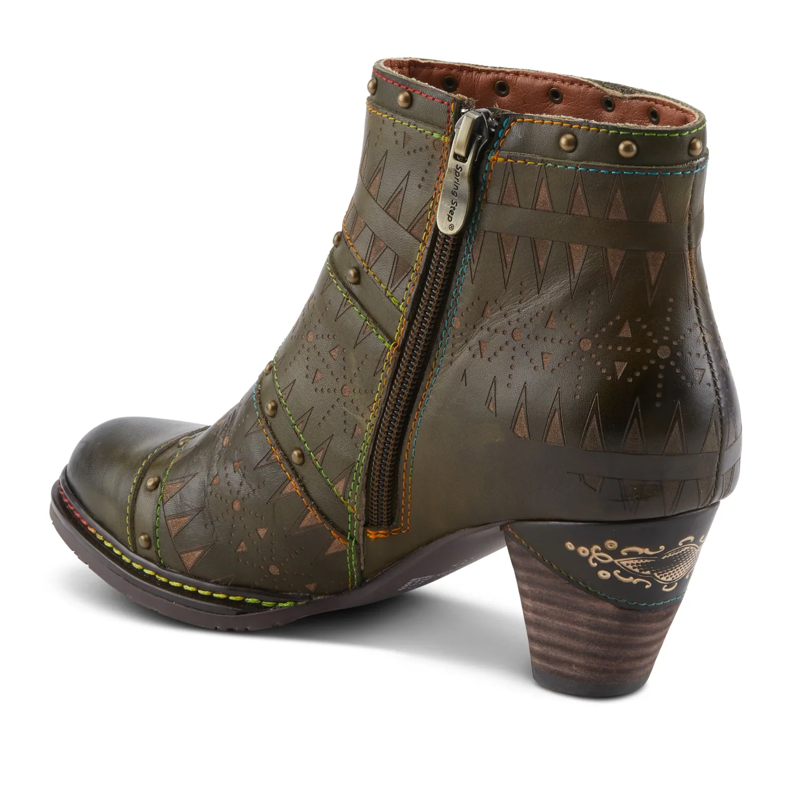 L'Artiste Niobe Heeled Ankle Boot (Women) - Olive Multi - Image 4