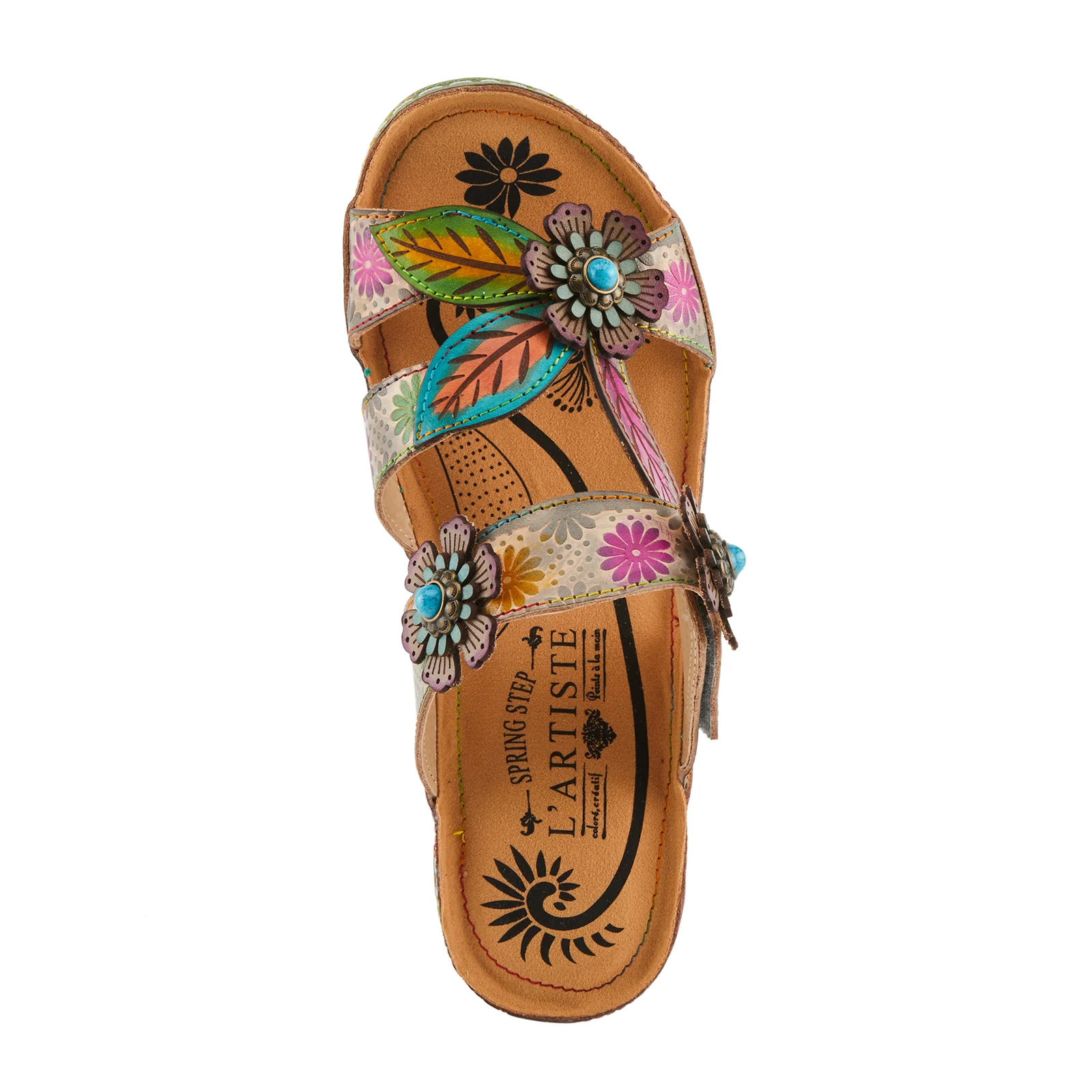 L'Artiste Pillow-Soft Slide Sandal (Women) - Grey Multi - Image 6