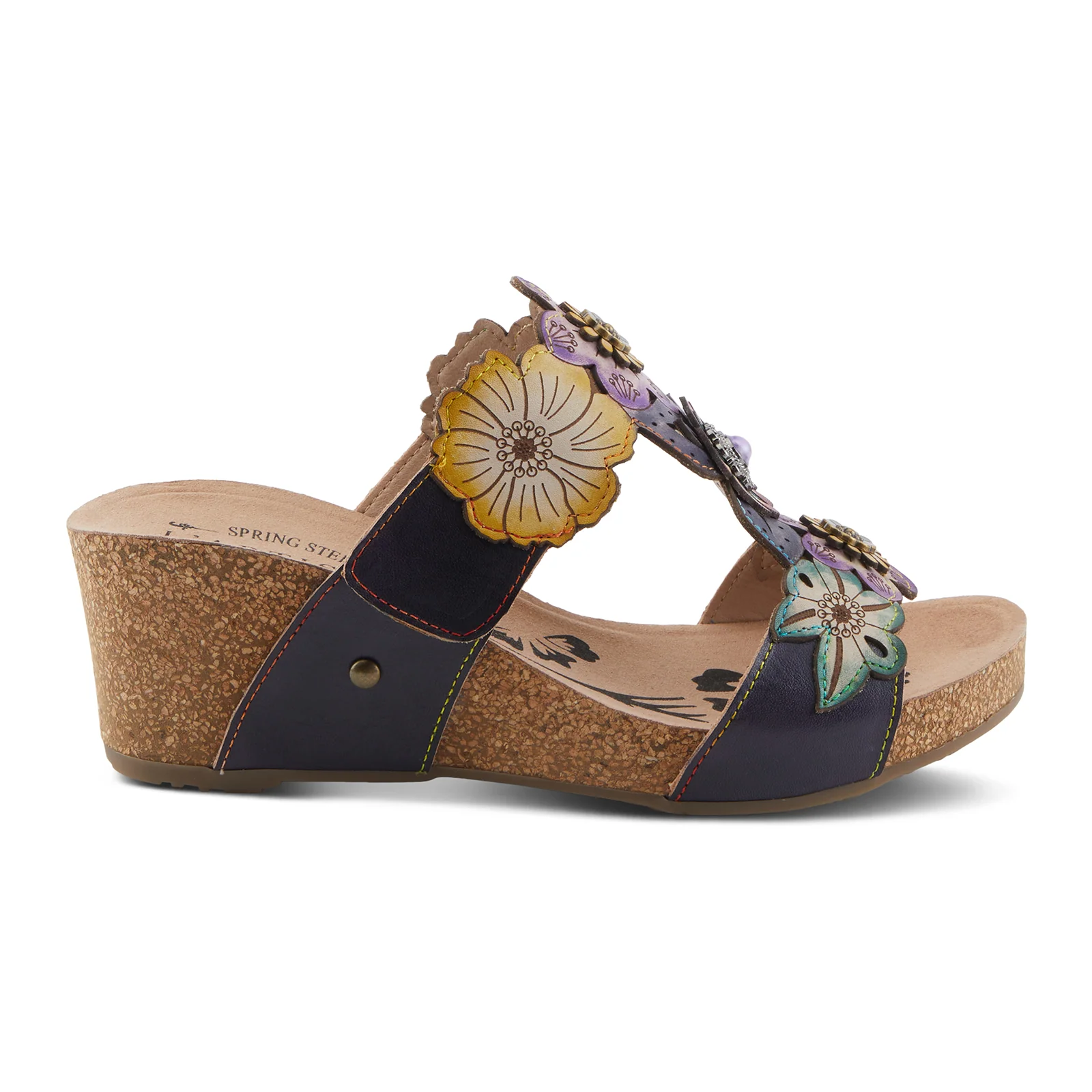 L'Artiste Prettypetals Wedge Sandal (Women) - Navy Multi