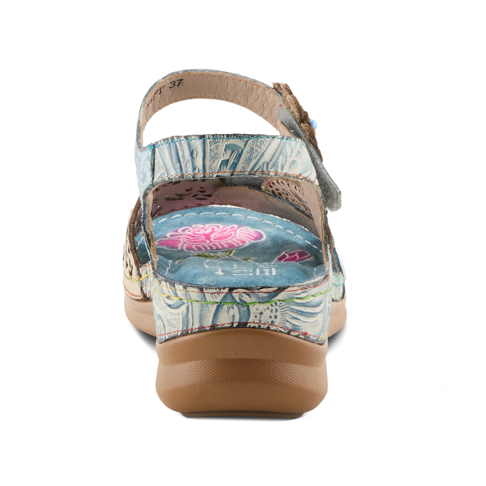 L'Artiste Script Backstrap Sandal (Women) - Blue Multi - Image 5