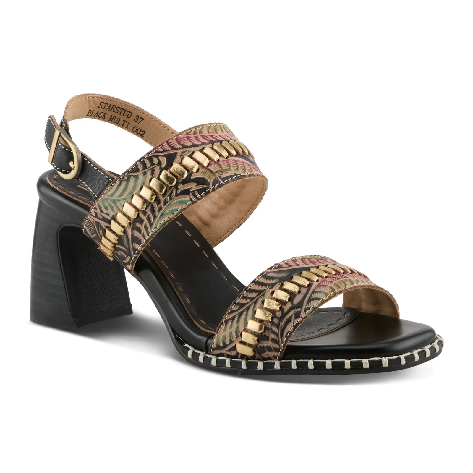 L'Artiste Starstud Wedge Sandal (Women) - Black Multi - Image 3