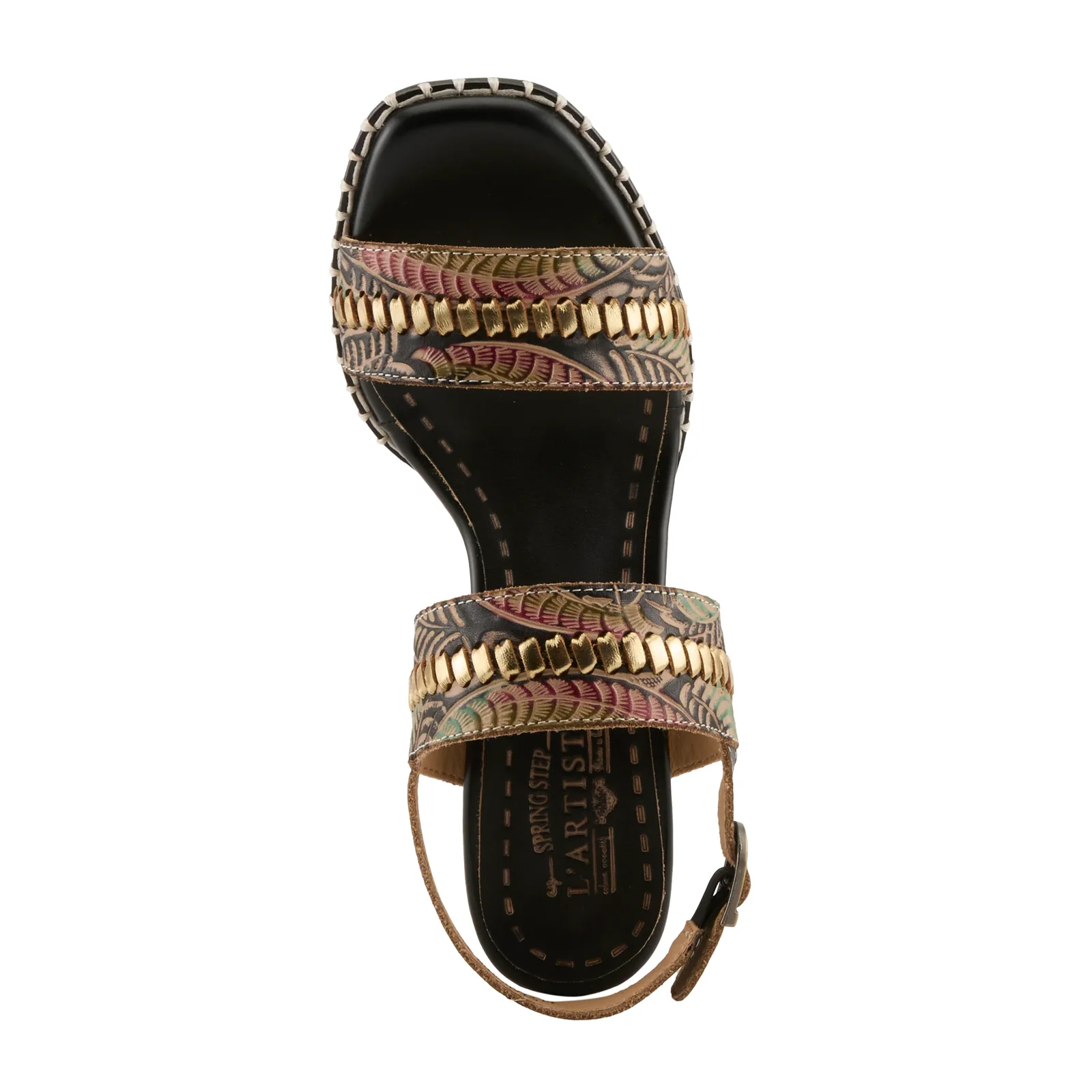 L'Artiste Starstud Wedge Sandal (Women) - Black Multi - Image 7