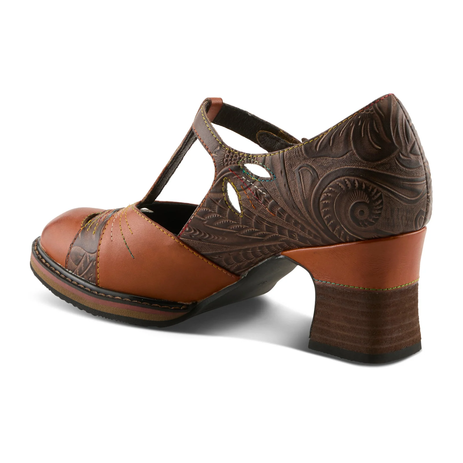 L'Artiste Sweetnora T-Strap Heel (Women) - Camel Multi - Image 4