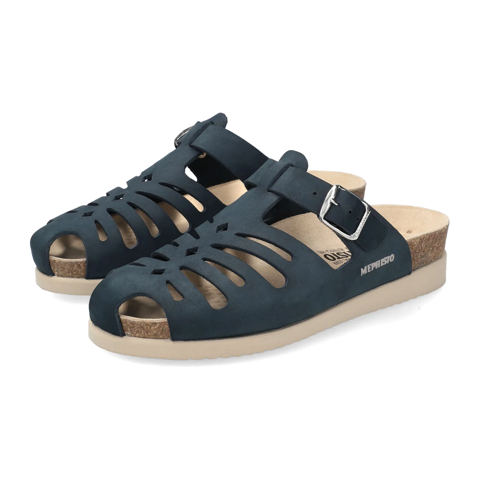 Mephisto Hedina Slide Sandal (Women) - Navy Sandalbuck - Image 2