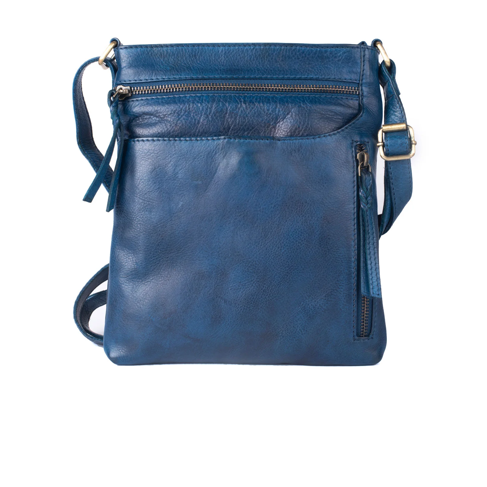 Milo Edith Crossbody Bag - Blue Leather - Image 2