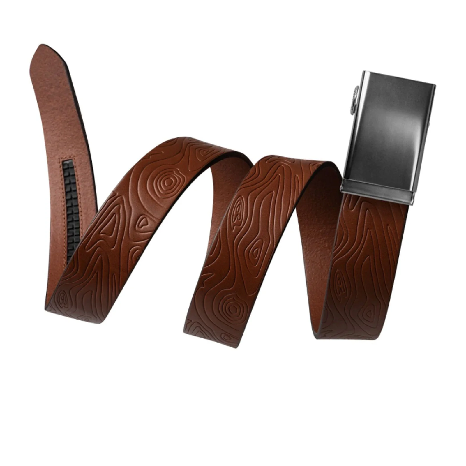Mission Belts Topo Full-Grain Belt (Men) - Gun Metal/Tobacco Brown