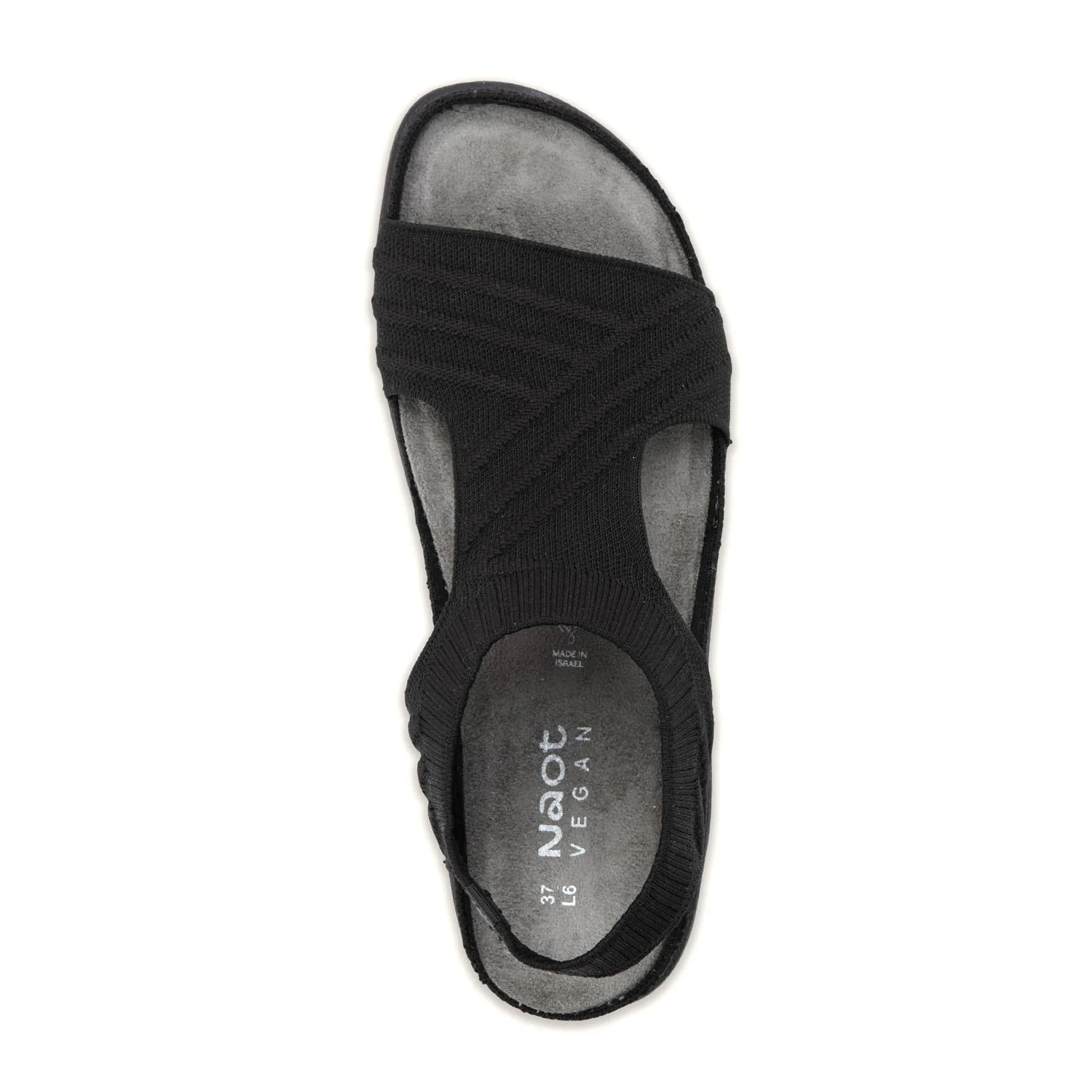 Naot Kawhia Backstrap Sandal (Women) - Black Knit - Image 5