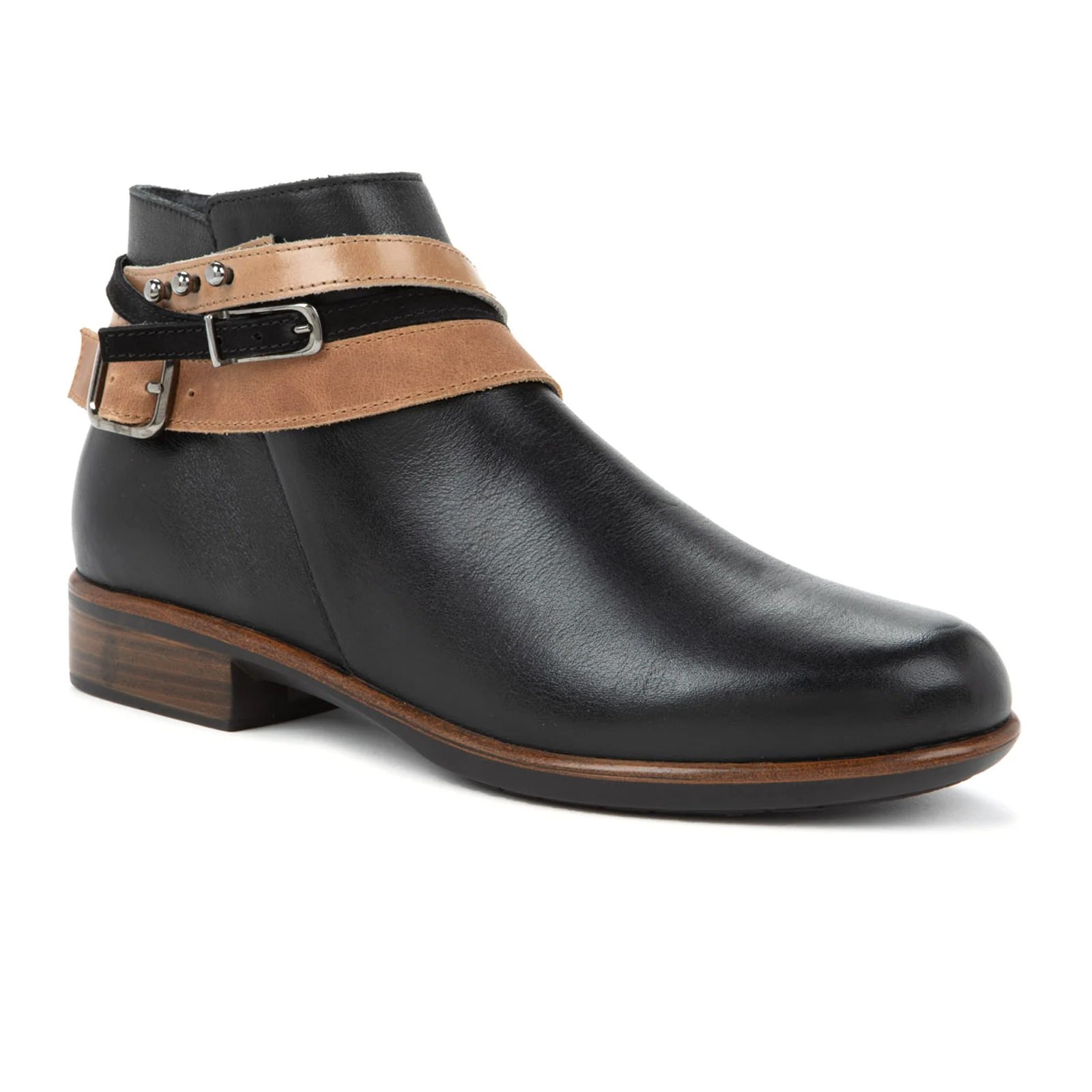 Naot Sumatra Ankle Boot (Women) - Jet Black Leather/Brown Straps - Image 2