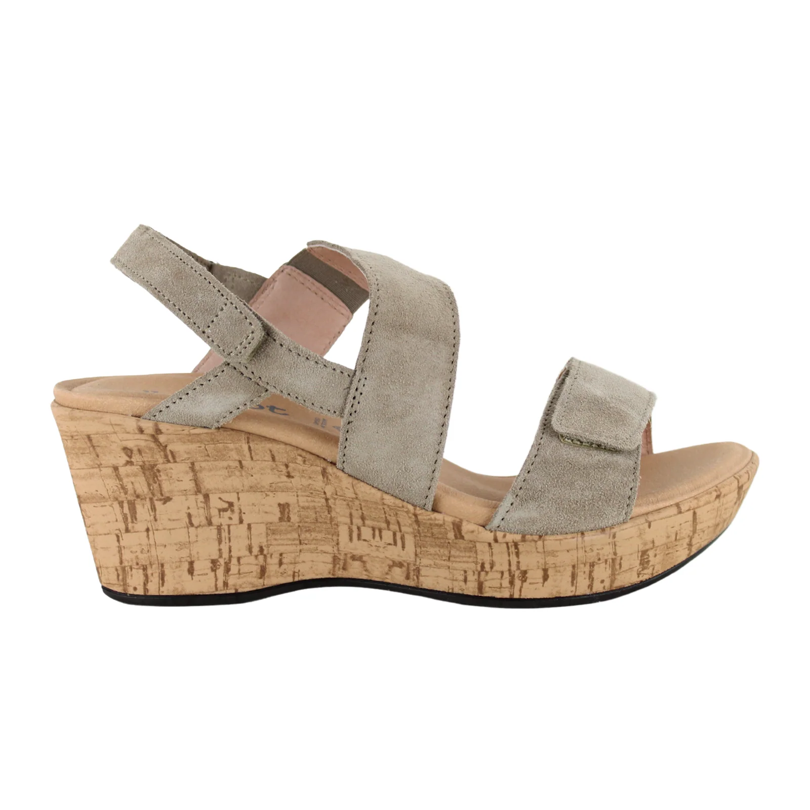 Naot Sunrise Wedge Sandal (Women) - Almond Suede