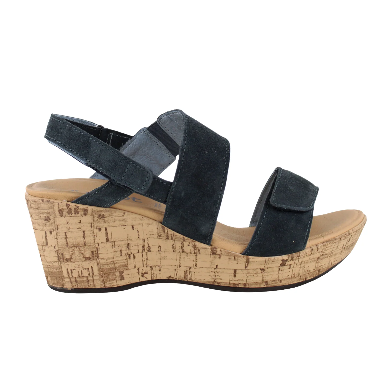 Naot Sunrise Wedge Sandal (Women) - Charcoal Suede