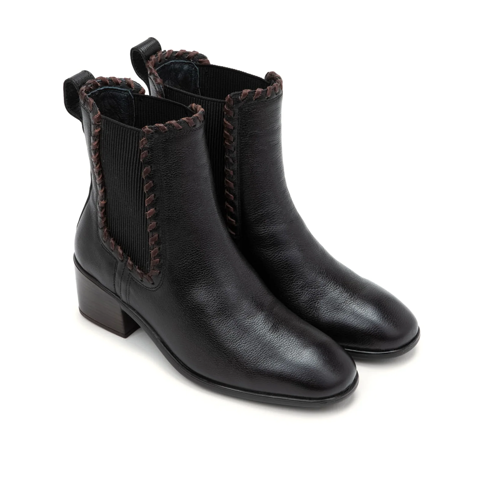Naot Tradition Heeled Chelsea Boot (Women) - Soft Black Leather - Image 3