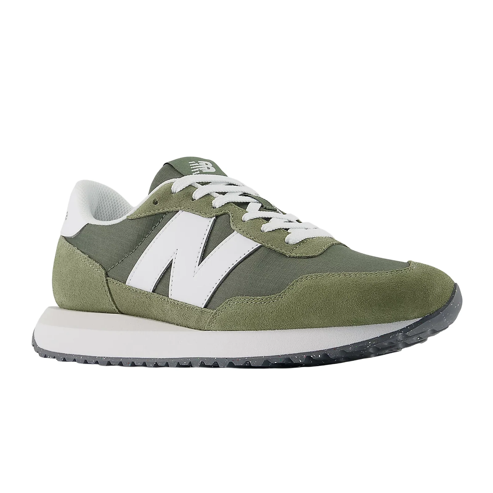 New Balance 237 Sneaker (Men) - Dark Olivine/NB 103 White - Image 3