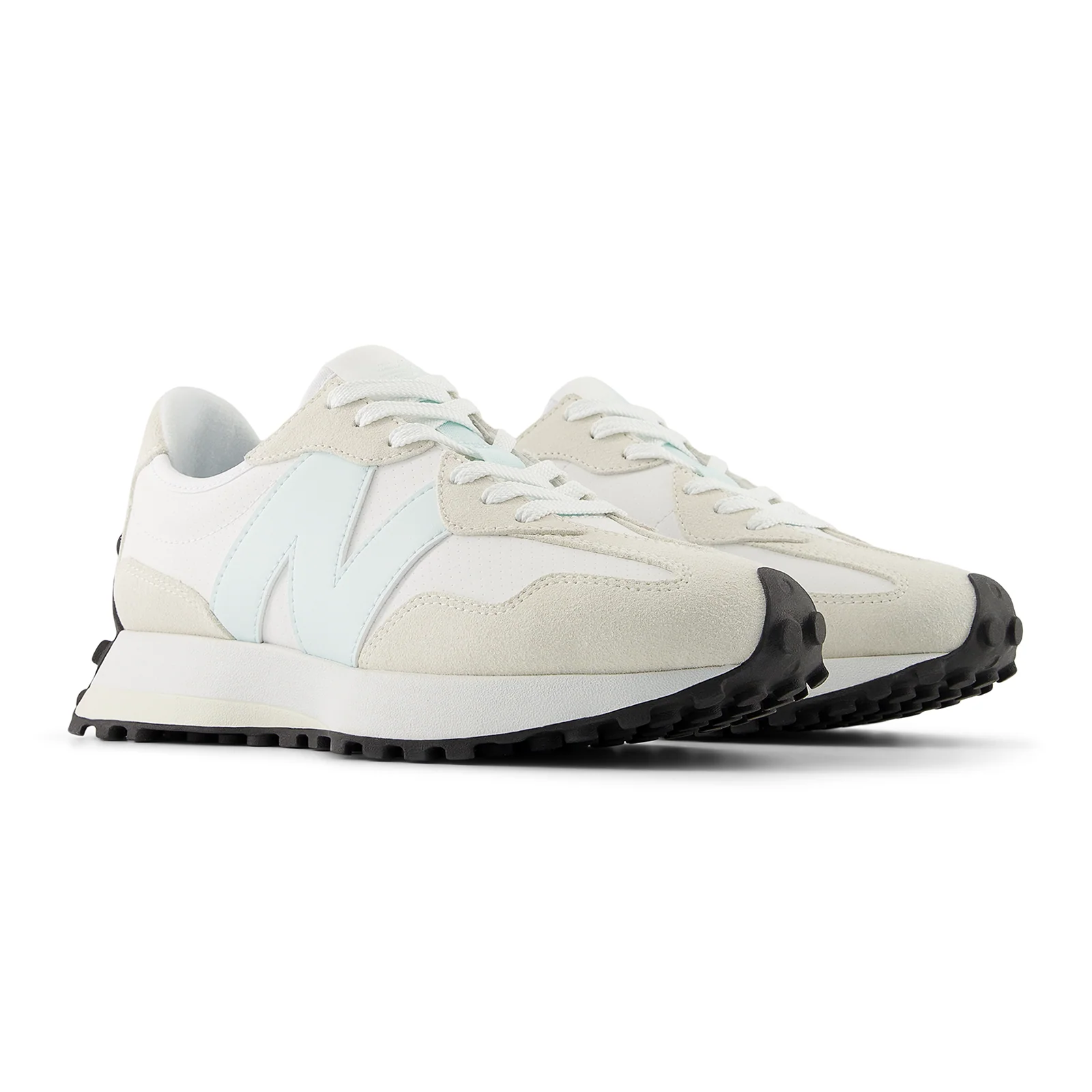 New Balance 327 Running Shoe (Women) - White/Glint Blue - Image 4