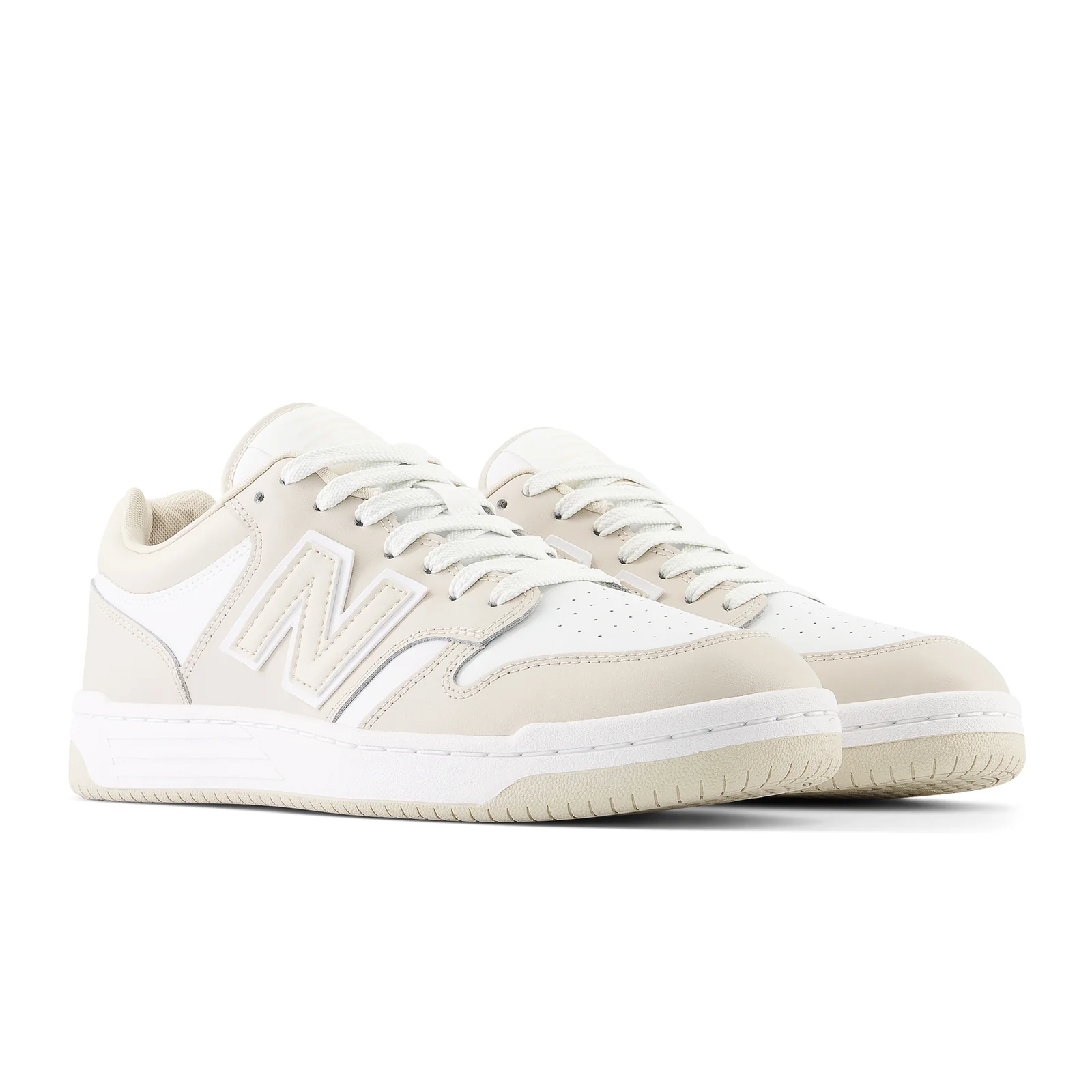 New Balance 480 Sneaker (Unisex) - Timberwolf/White - Image 4