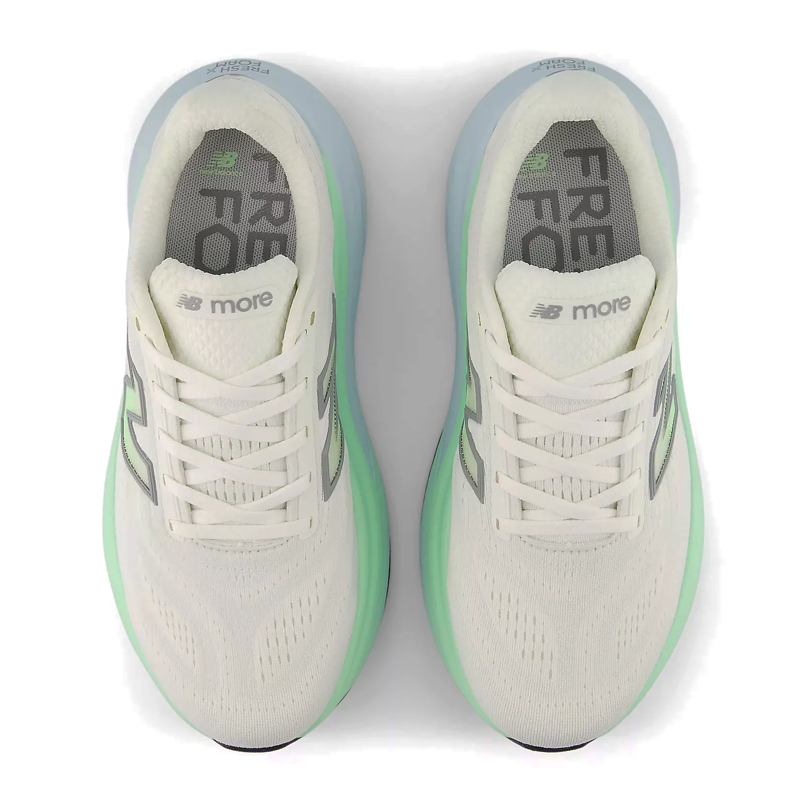 New Balance Fresh Foam X More v6 Running Shoe (Women) - Sea Salt/Lab Green/Frosted Glass - Image 5