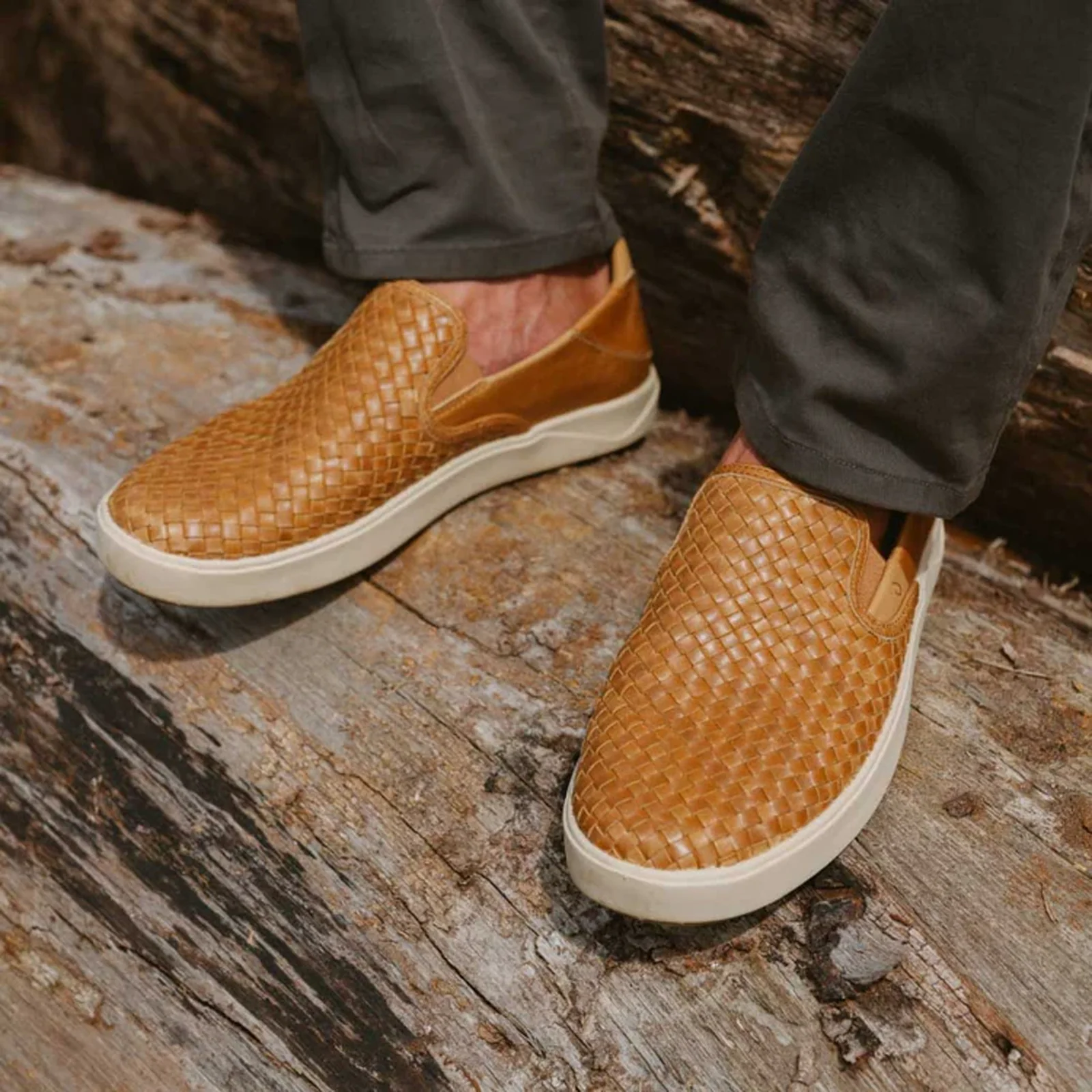 OluKai Lae'ahi Lauhala Slip On (Men) - Fox/Fox - Image 9
