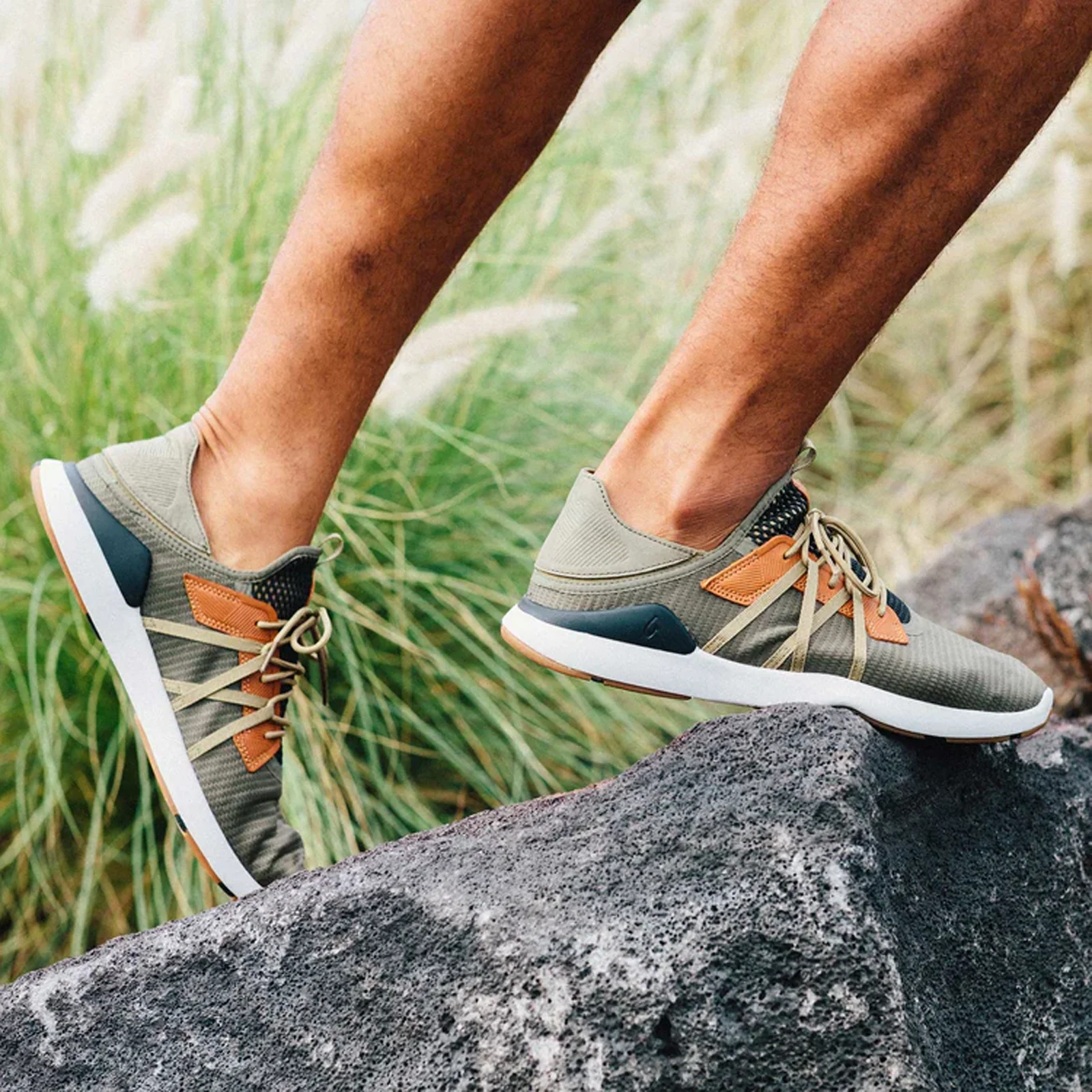 OluKai Mio Li Sneaker (Men) - Hunter/Lava Rock - Image 9