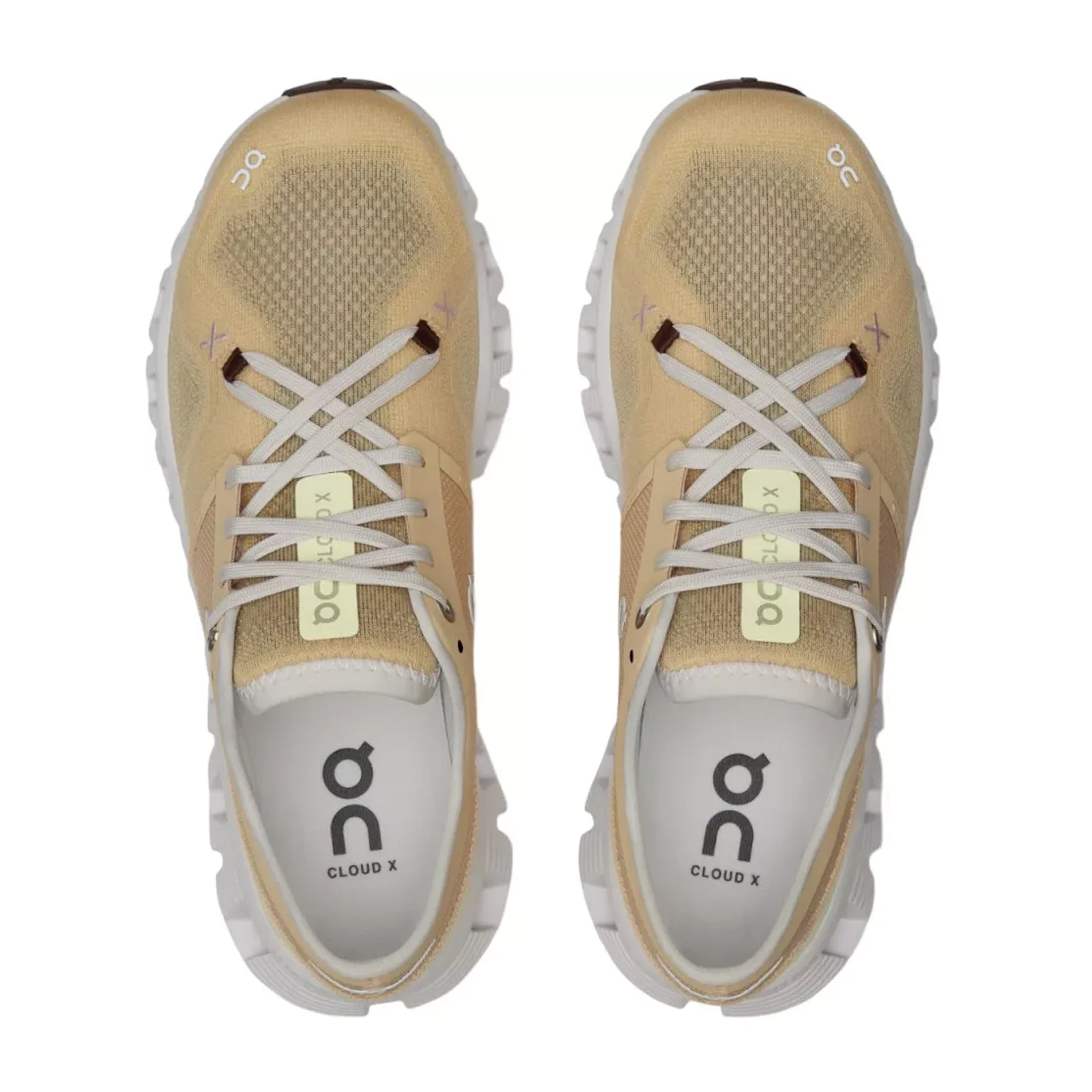 On Running Cloud X 3 Running Shoe (Women) - Savannah/Frost - Image 3