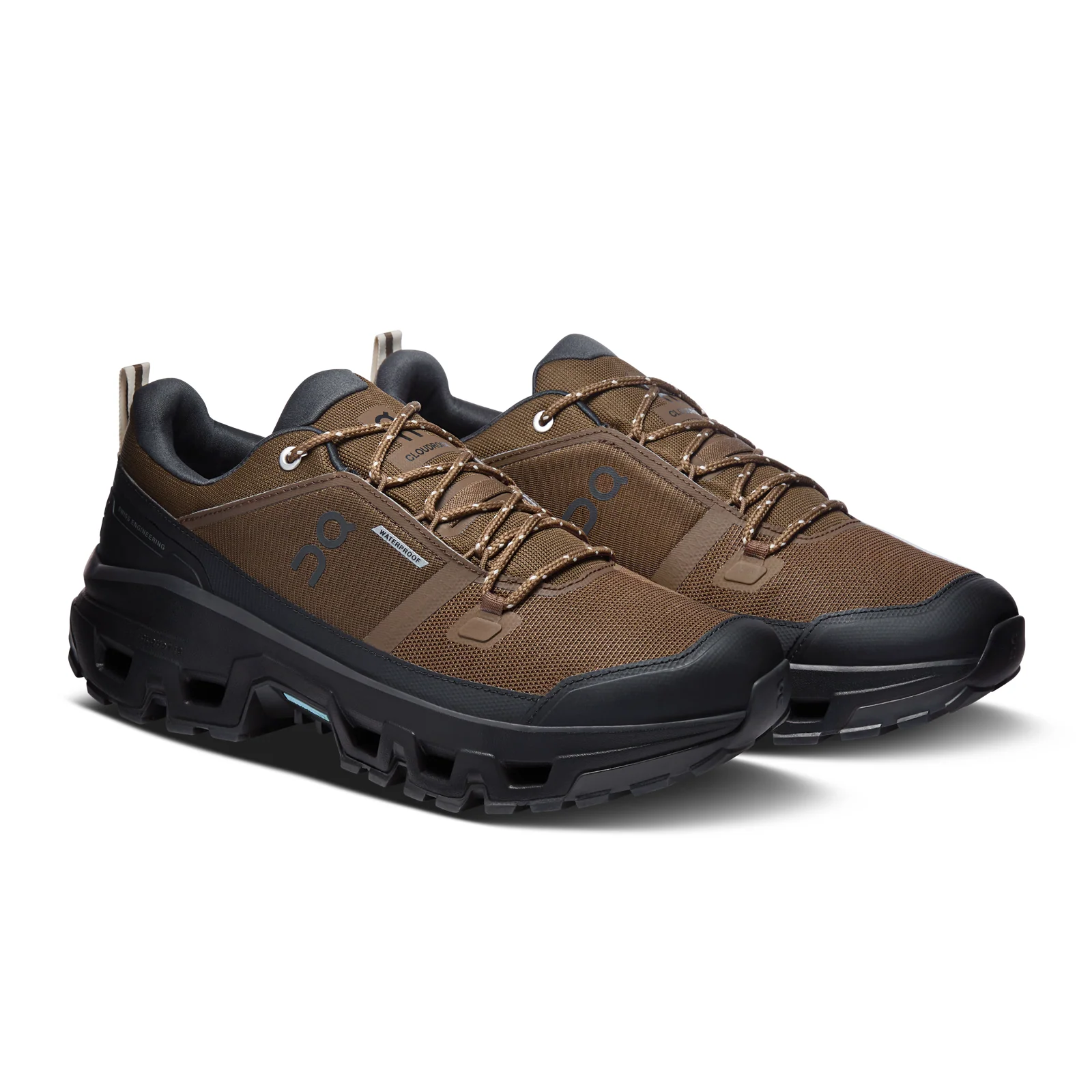 On Running Cloudrock Low Waterproof Hiking Shoe (Men) - Earth/Black - Image 3