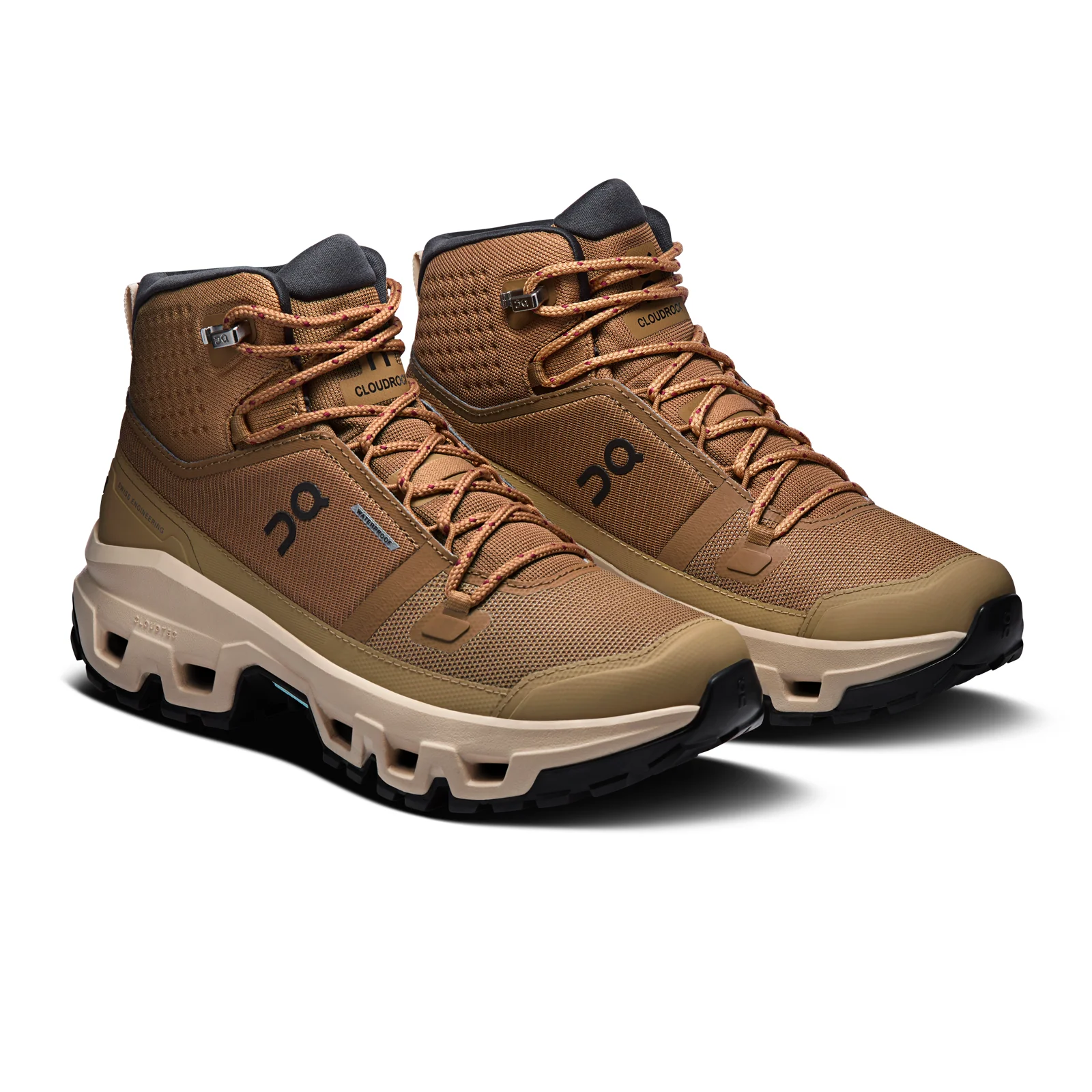 On Running Cloudrock Mid Waterproof Hiking Shoe (Women) - Sphinx/Sand - Image 3