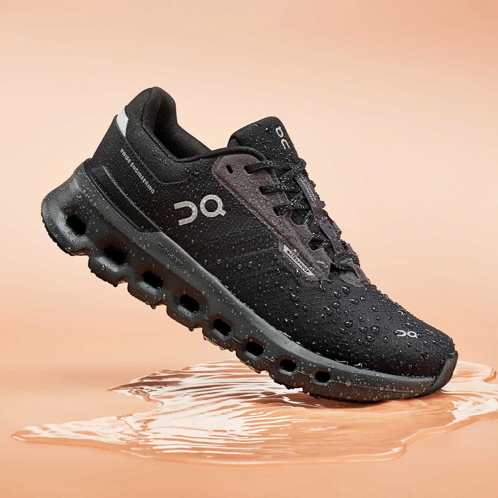 On Running Cloudrunner 2 Waterproof Running Shoe (Women) - Magnet/Black - Image 5