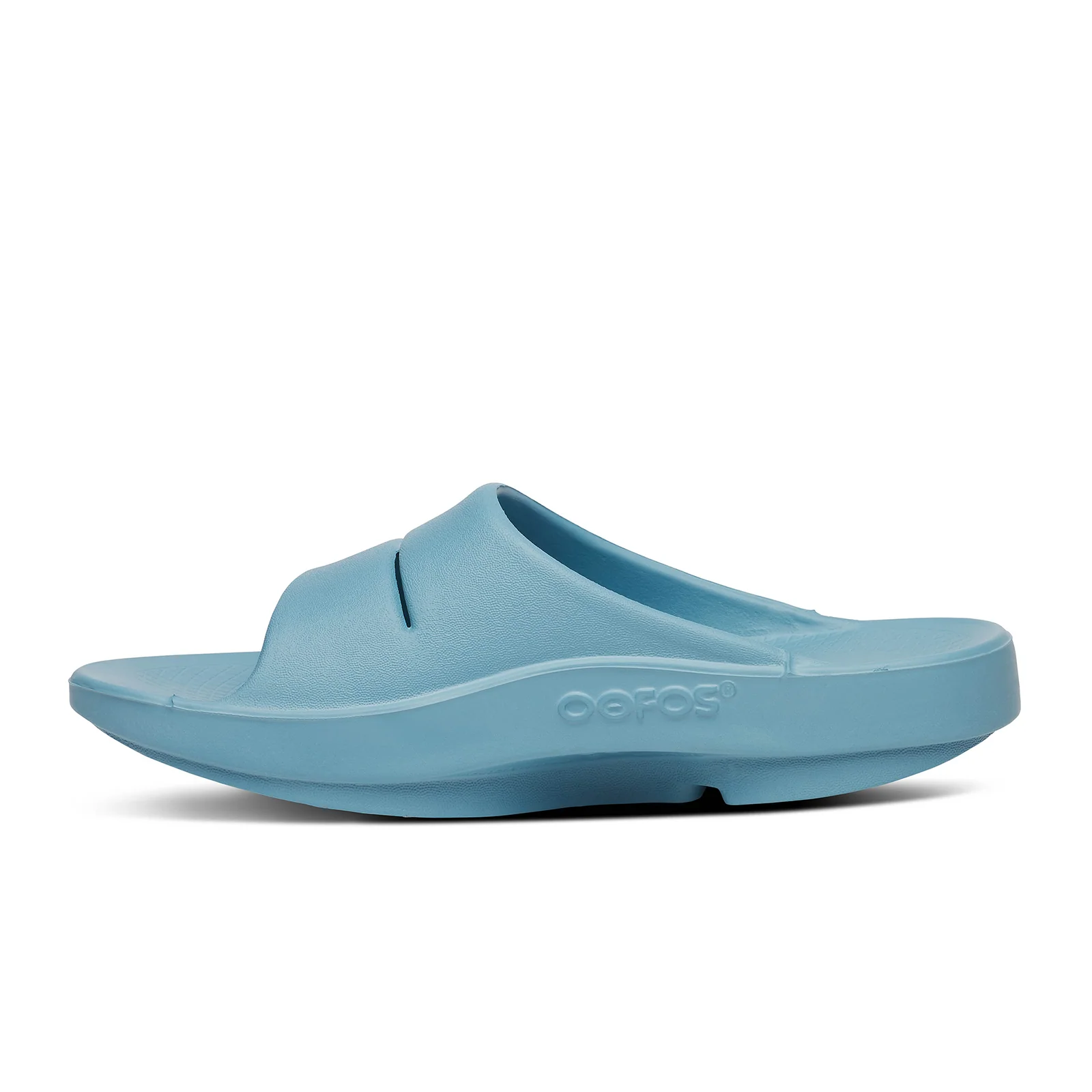 Oofos OOahh Slide Sandal (Unisex) - Ocean Blue - Image 2