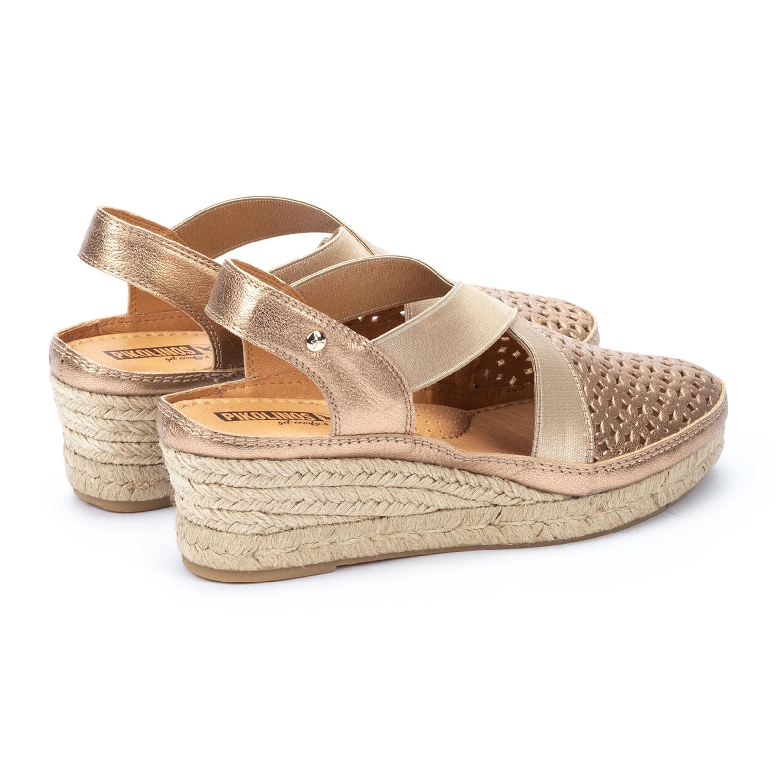 Pikolinos Benidorm W4A-1546 Wedge Sandal (Women) - Champagne - Image 3