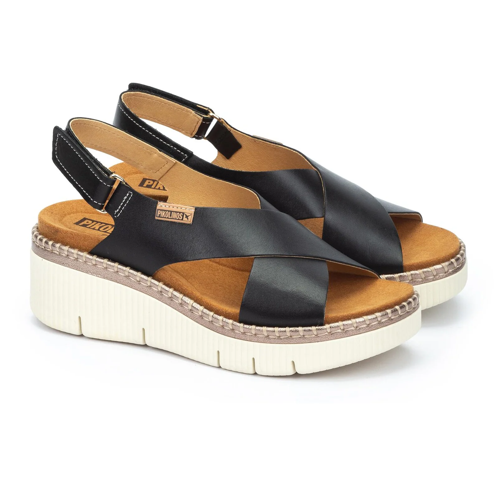 Pikolinos Gomera W0K-0606C1 Wedge Sandal (Women) - Black - Image 3