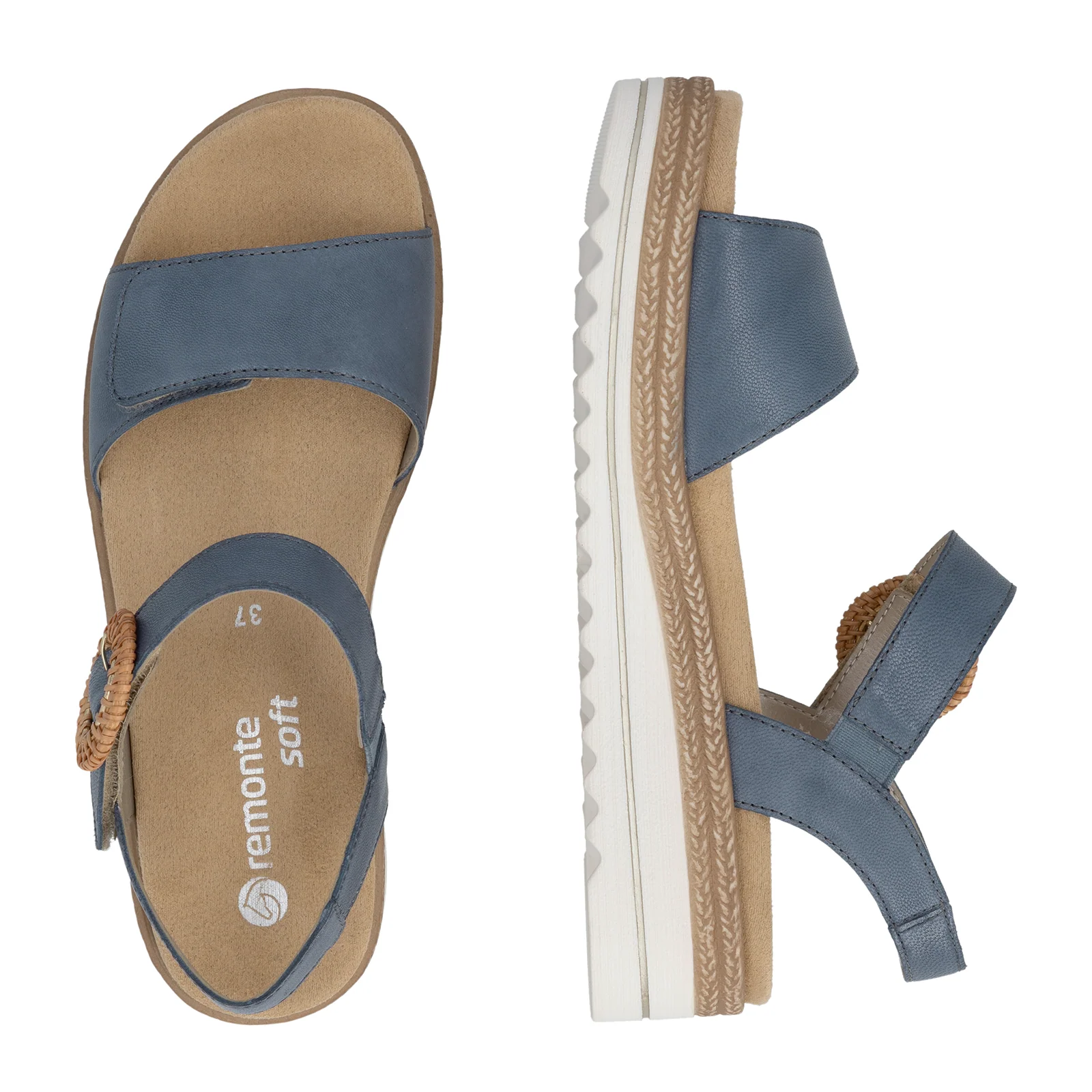 Remonte Jocelyn 52 Flatform Backstrap Sandal (Women) - Denim - Image 7