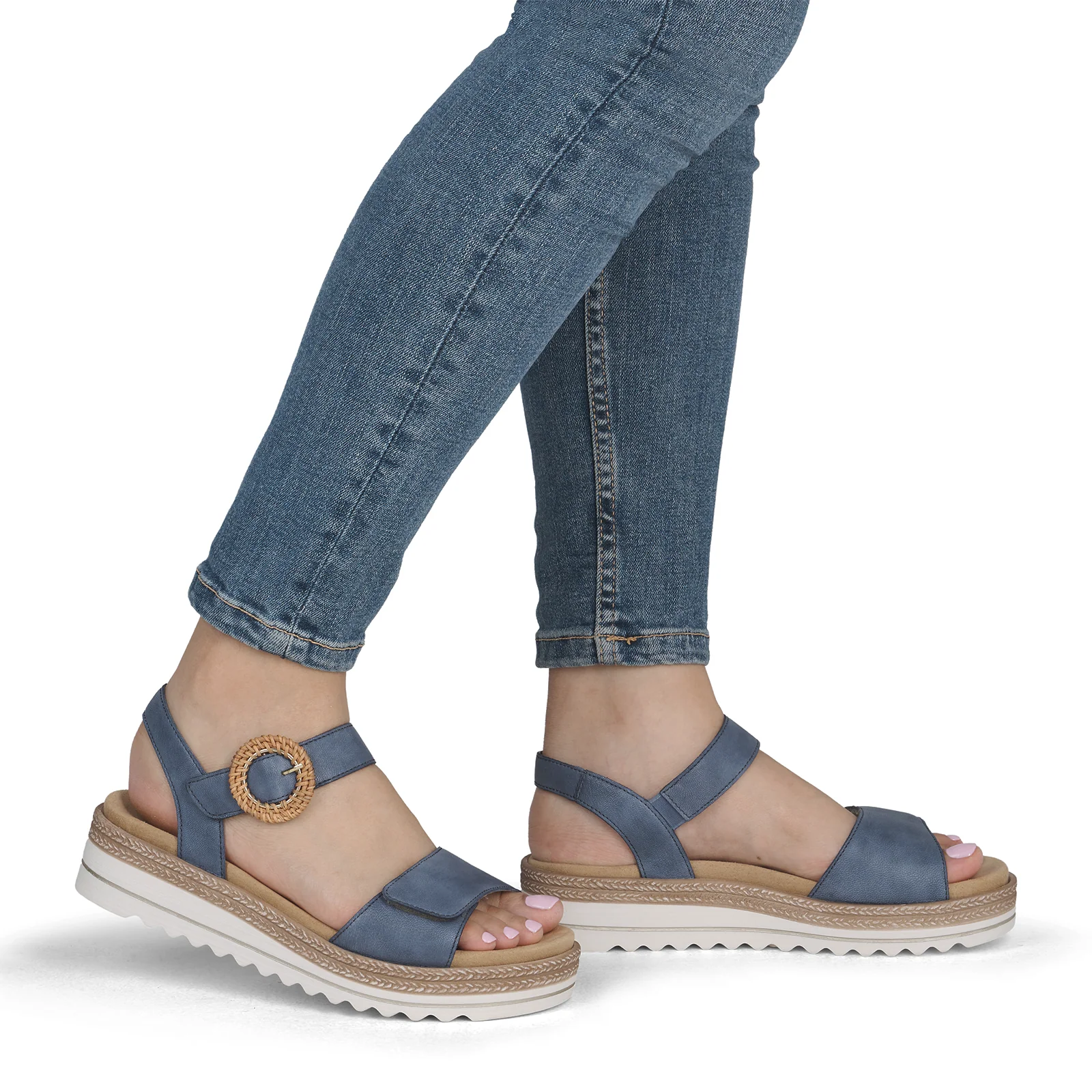 Remonte Jocelyn 52 Flatform Backstrap Sandal (Women) - Denim - Image 9