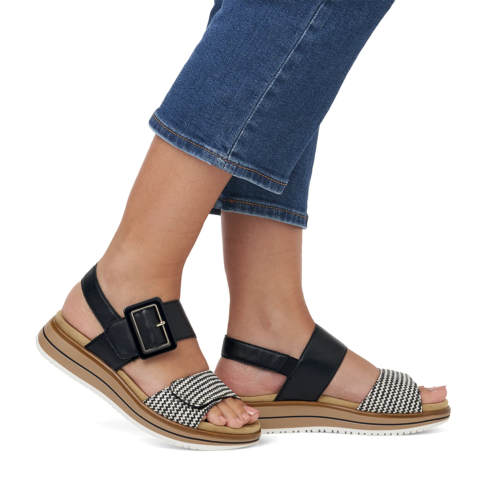 Remonte Jocelyn 53 Backstrap Sandal (Women) - Black Multi - Image 9