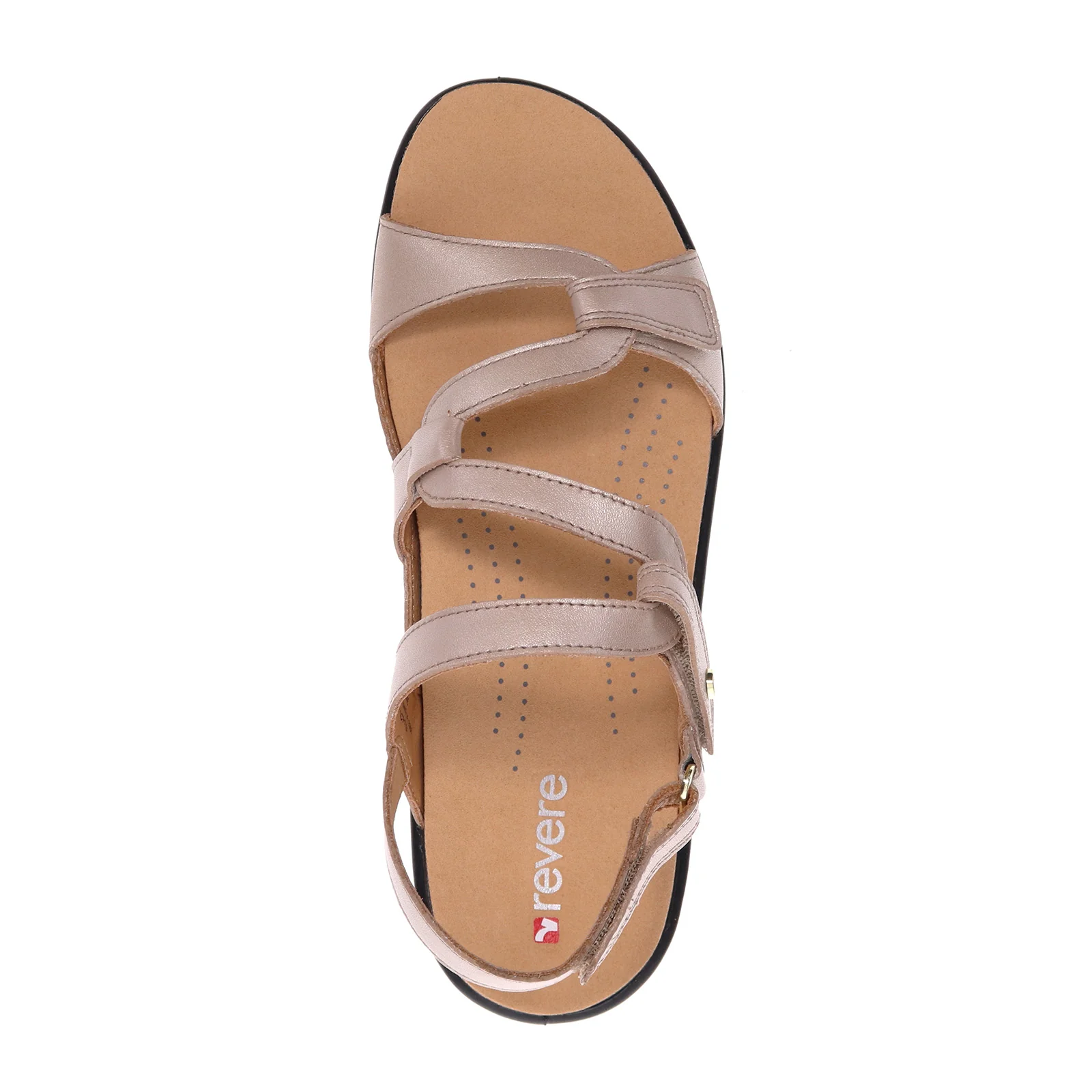Revere Emerald Backstrap Sandal (Women) - Champagne Angle - Image 3