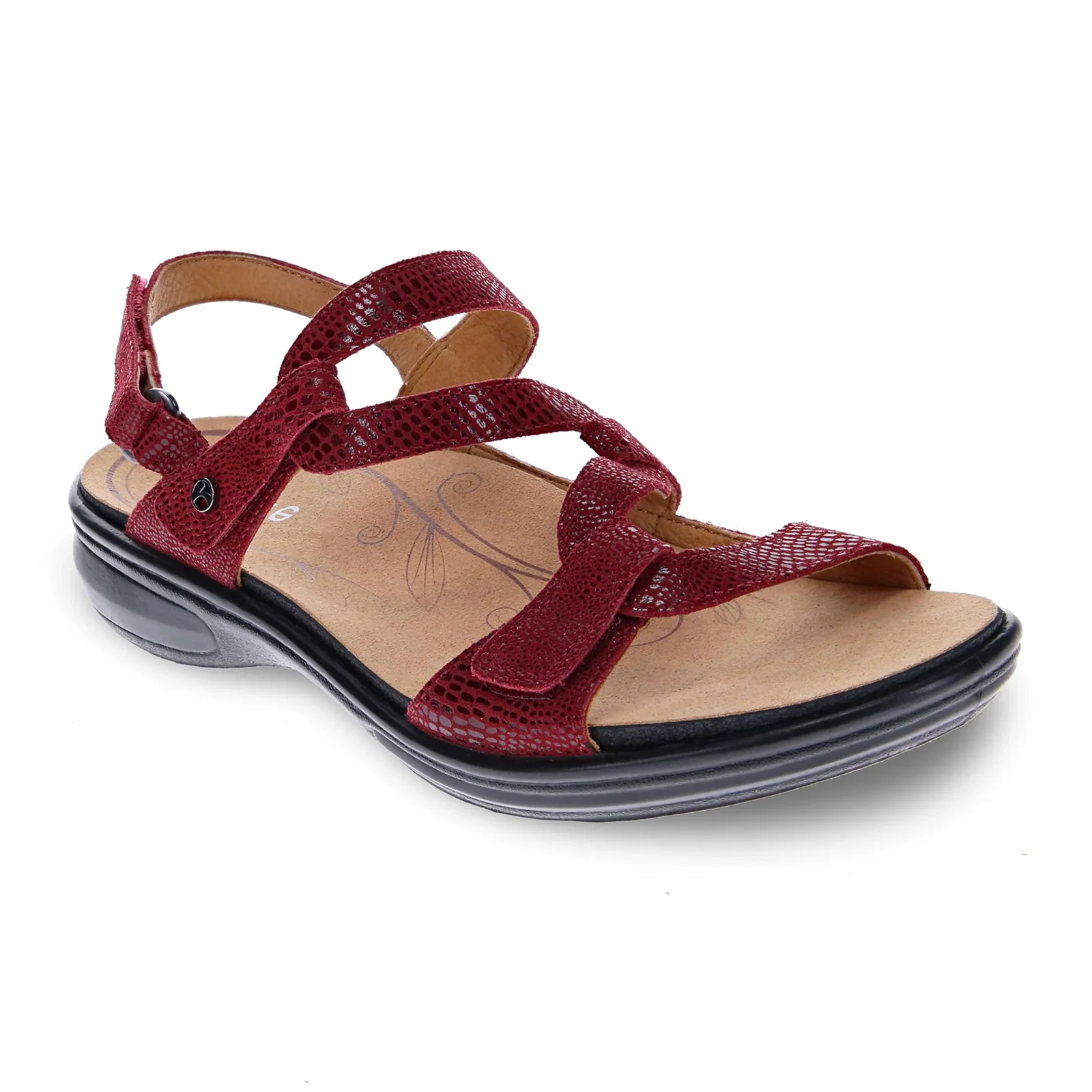 Revere Emerald Backstrap Sandal (Women) - Cherry Lizard - Image 3