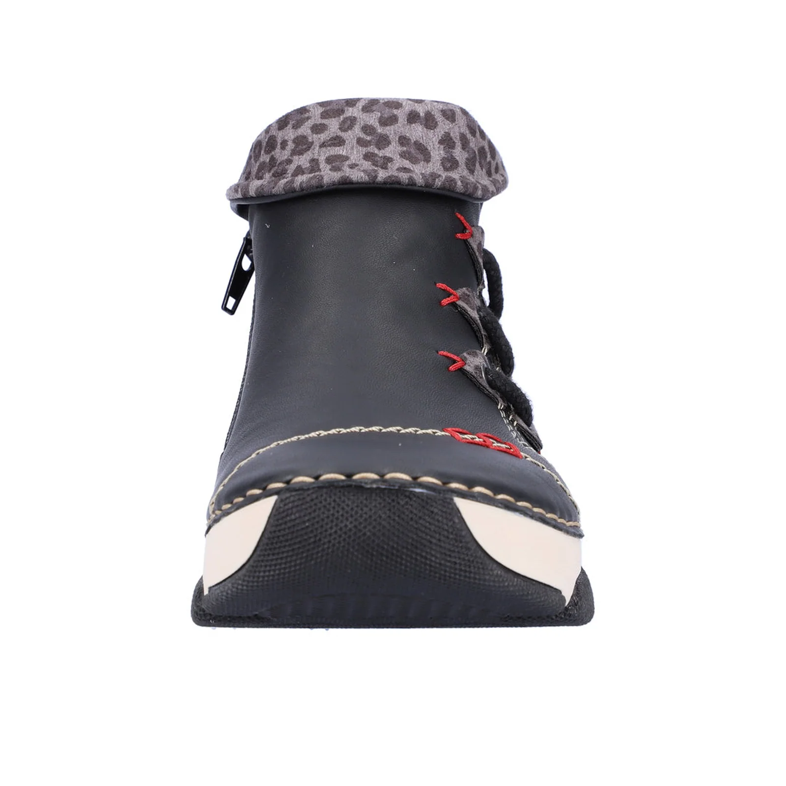 Rieker Angela 83 Slip On Bootie (Women) - Schwarz/Leo Grey - Image 4