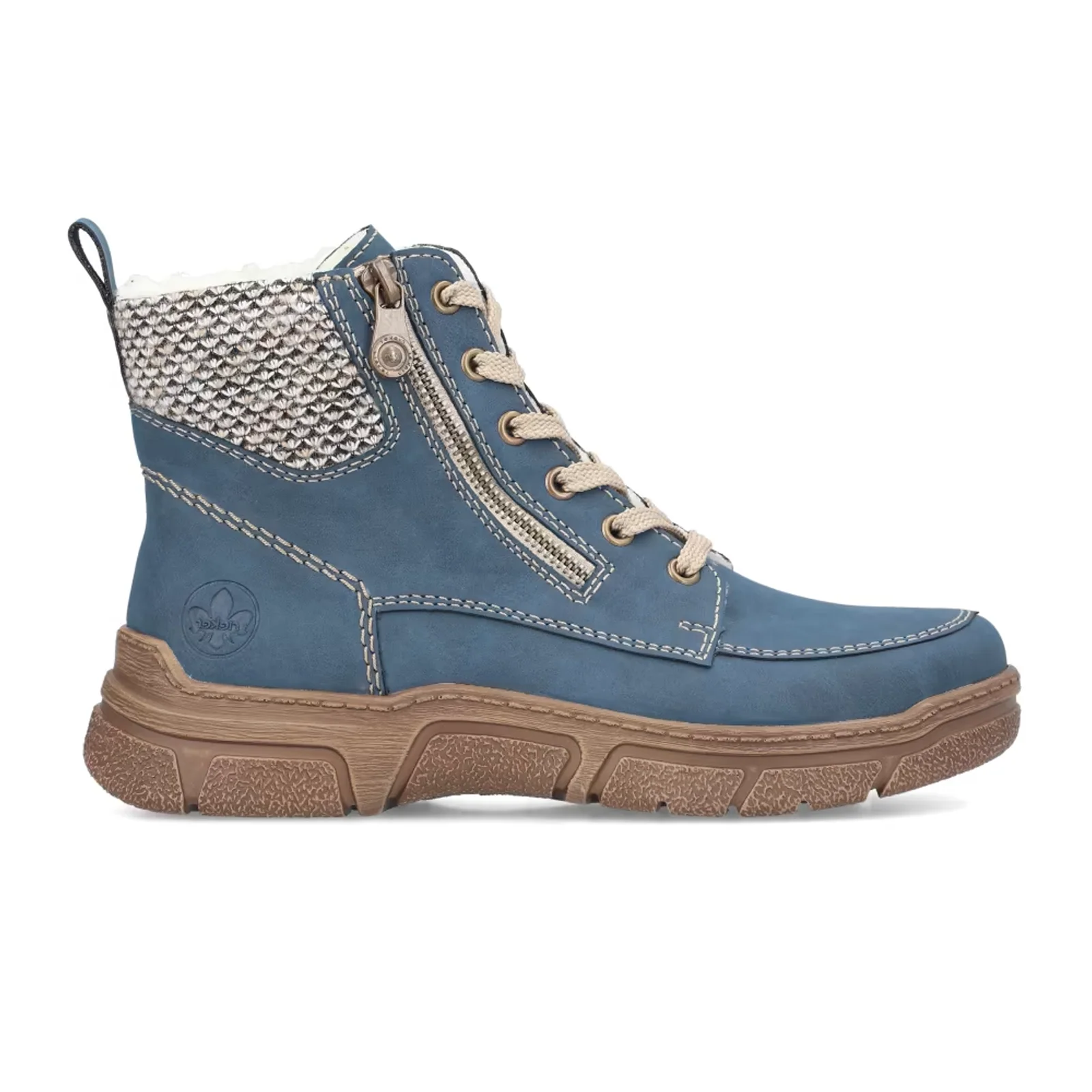 Rieker Debi 20 Boot (Women) - Jeans/Schwarz-Kiesel