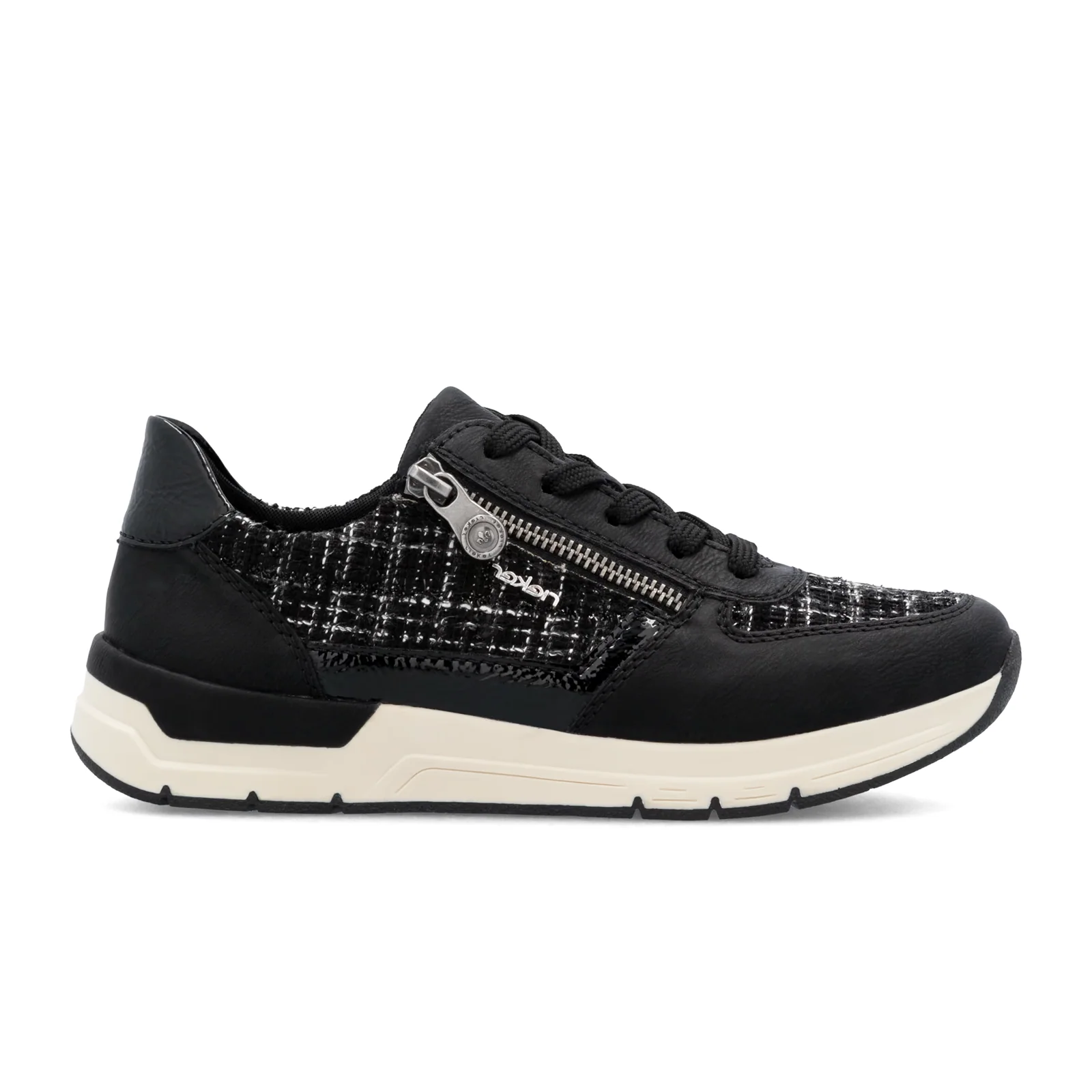 Rieker Destiny 02 Sneaker (Women) - Schwarz/Schwarz Weiss