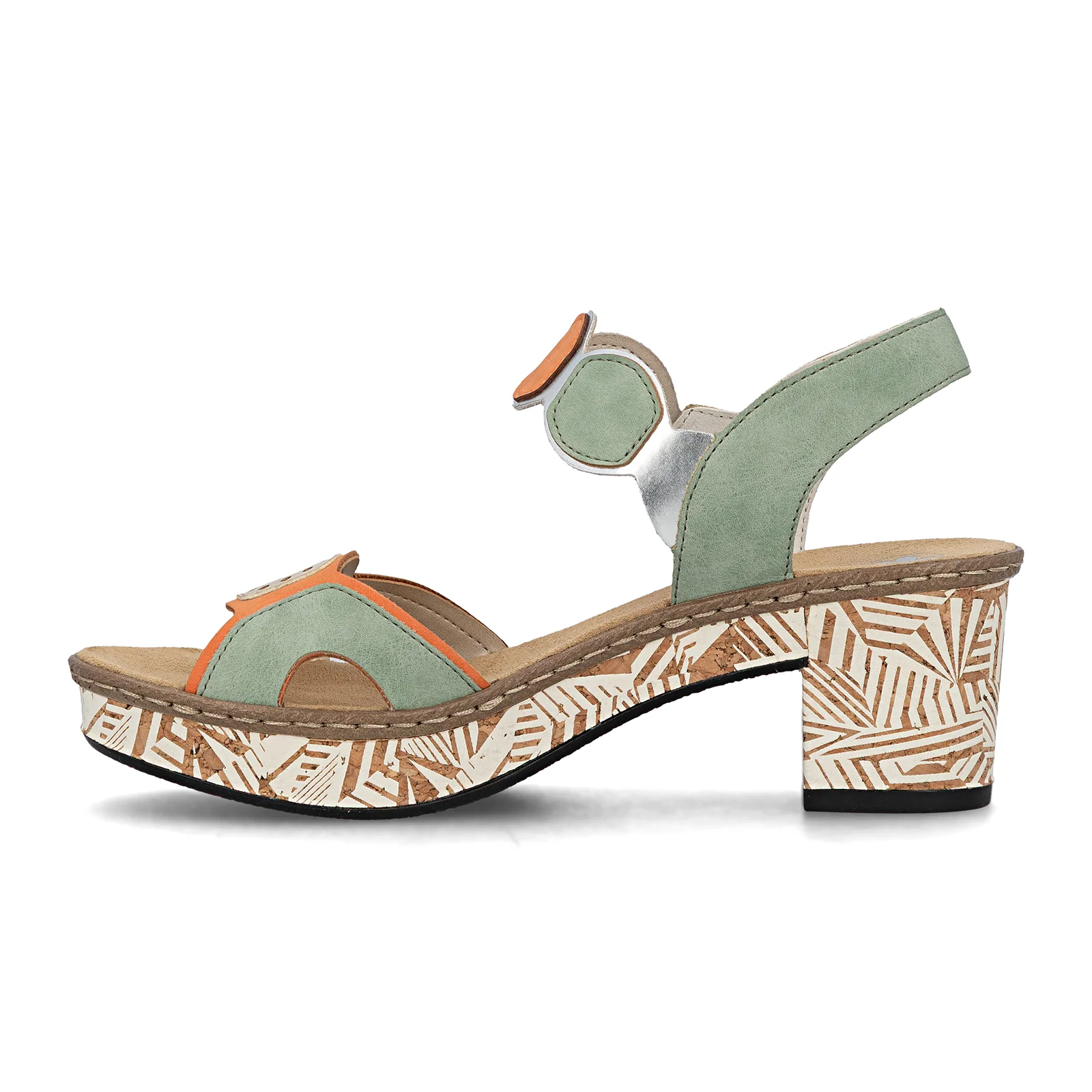 Rieker Fanni 76 Wedge Sandal (Women) - Pumpkin/Peppermint/Ginger - Image 2