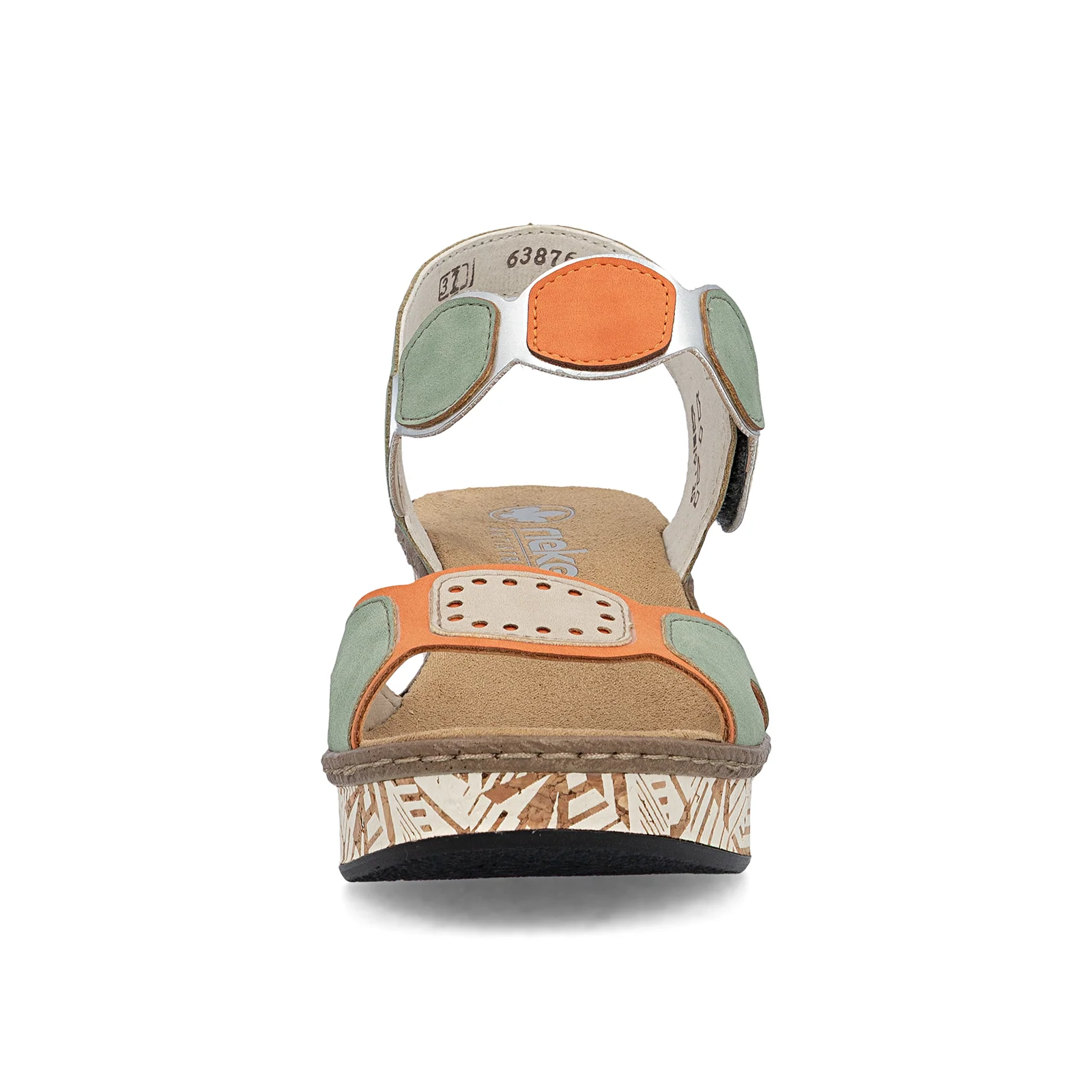 Rieker Fanni 76 Wedge Sandal (Women) - Pumpkin/Peppermint/Ginger - Image 5