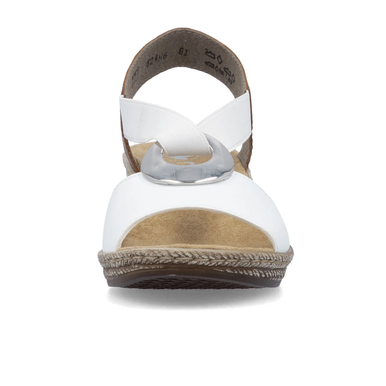 Rieker Fanni H6 Wedge Sandal (Women) - Weiss/Cayenne - Image 5