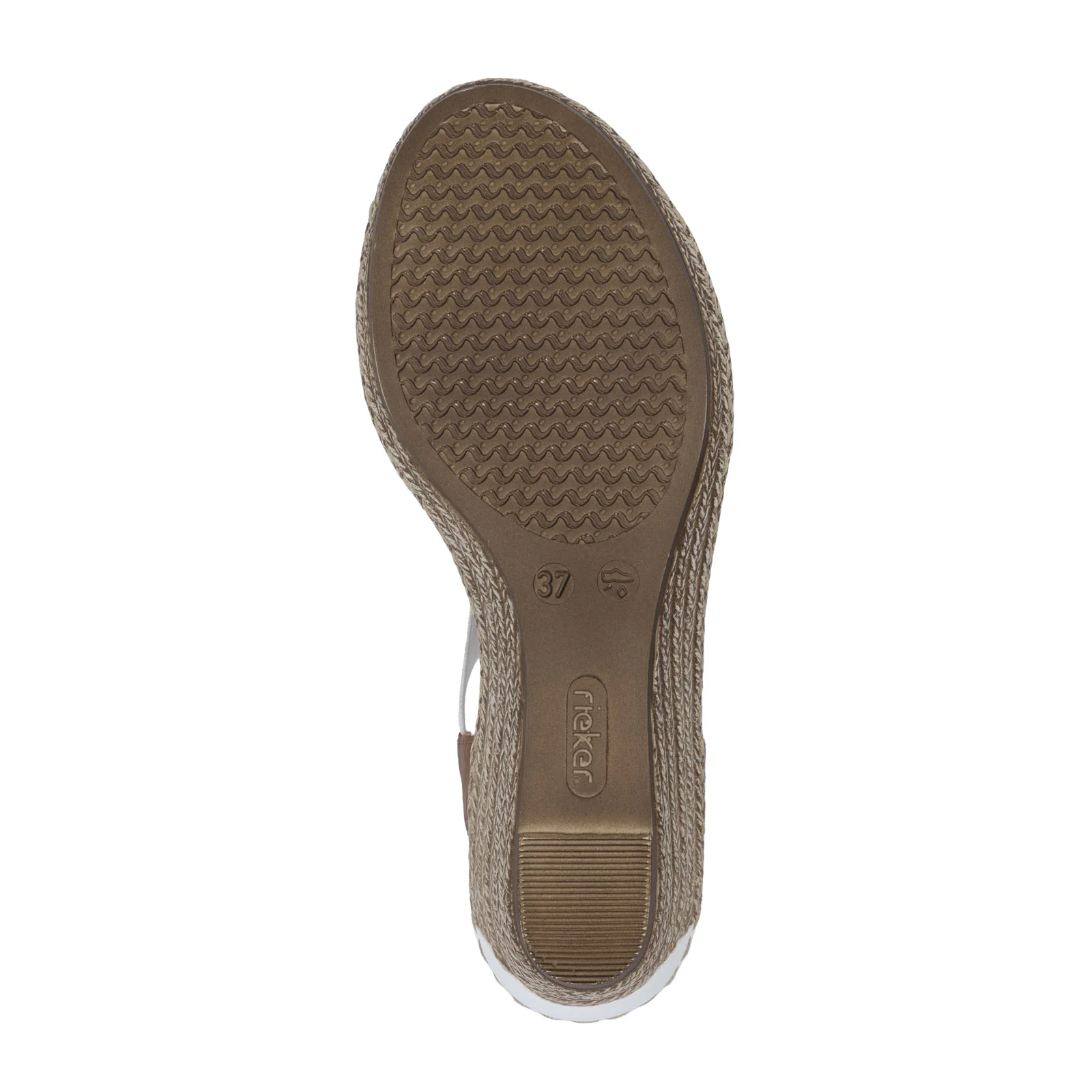 Rieker Fanni H6 Wedge Sandal (Women) - Weiss/Cayenne - Image 7