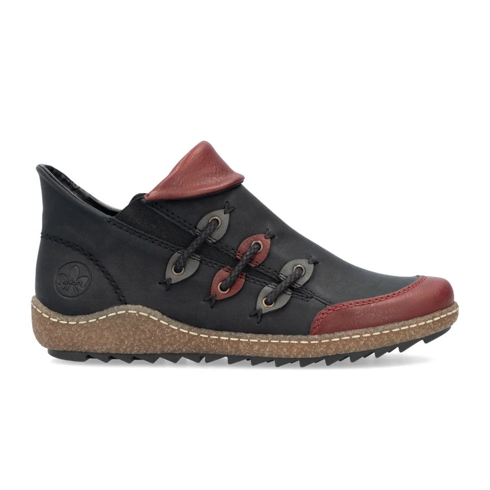 Rieker Liv 82 Boot (Women) - Wine/Schwarz/Smoke