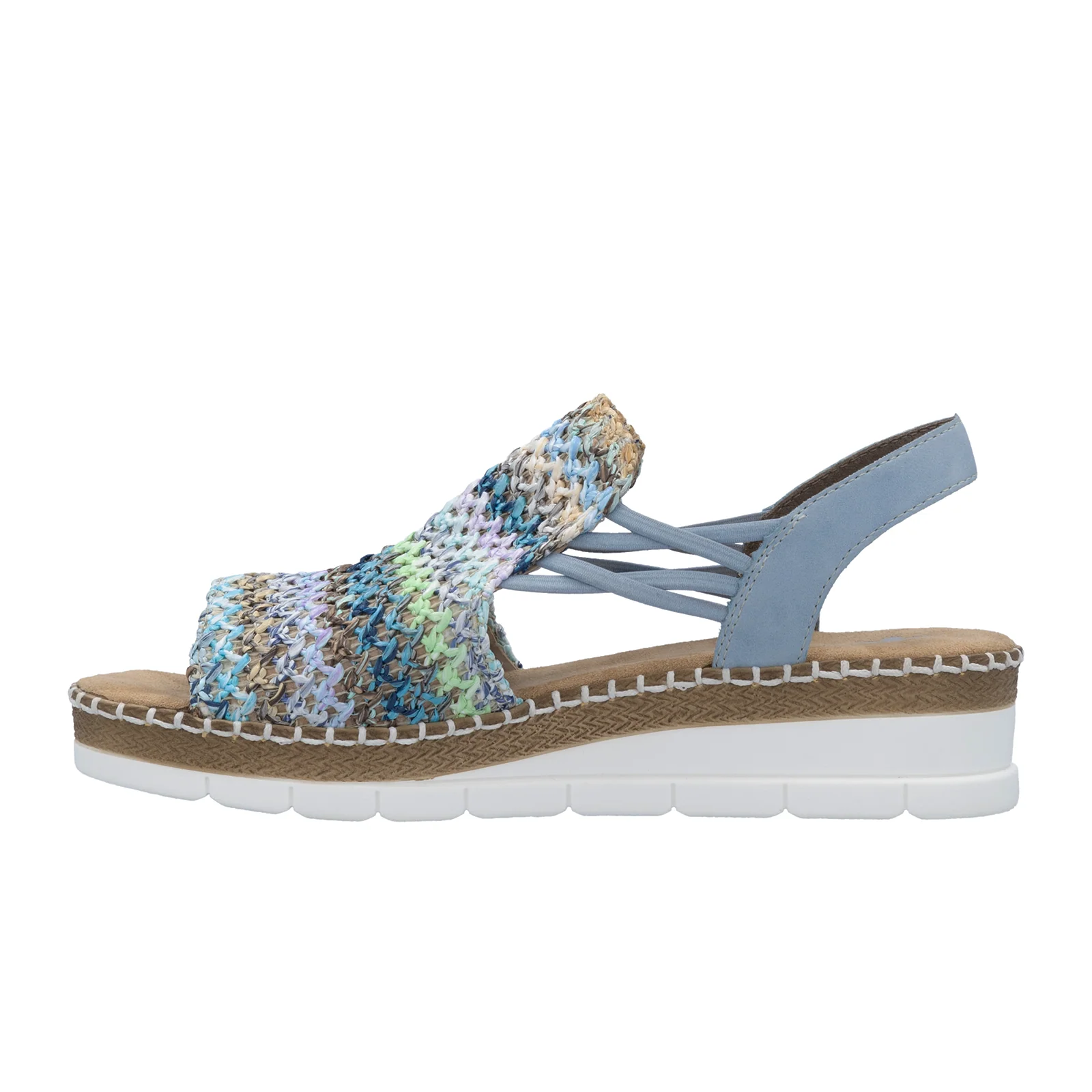 Rieker Regina 41 Backstrap Sandal (Women) - Blue Multi - Image 2